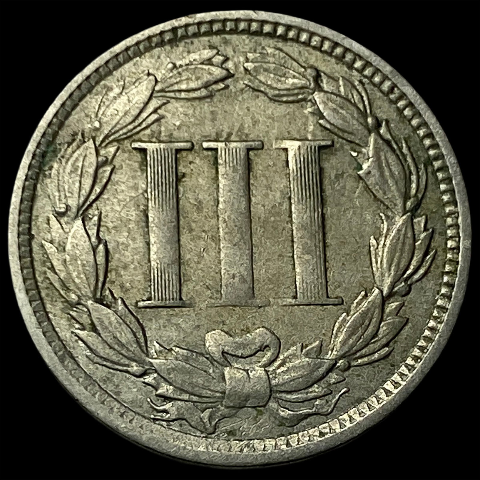 1868 Nickel Three-Cent Piece NEARLY UNCIRCULATED - 2