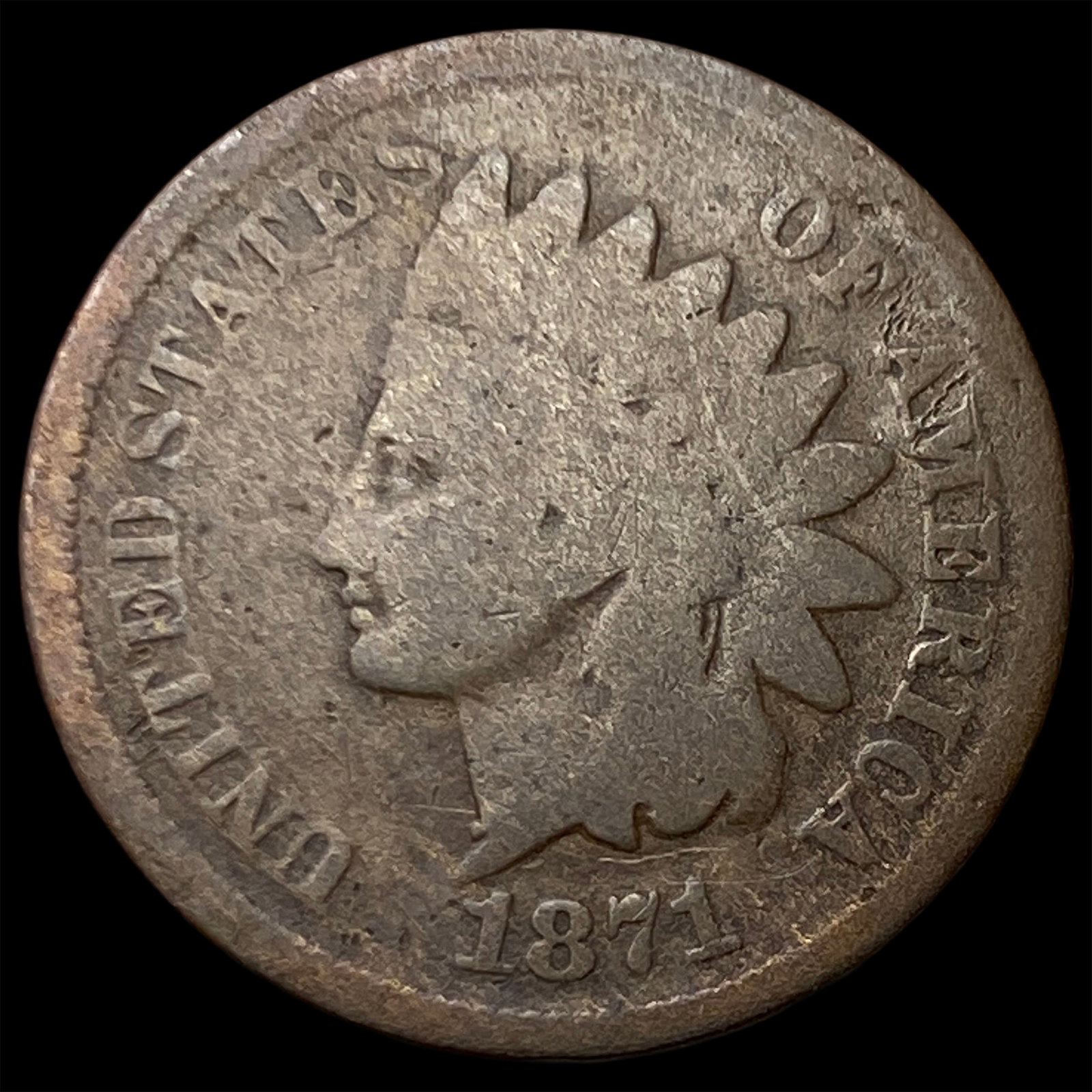 1871 Indian Head Cent NICELY CIRCULATED (1 of 2)