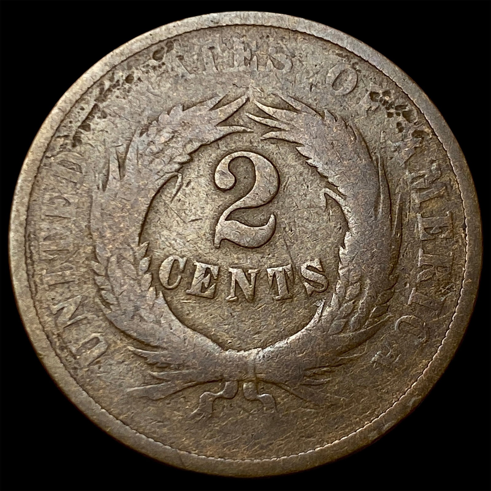 1868 Two-Cent Piece NICELY CIRCULATED - 2