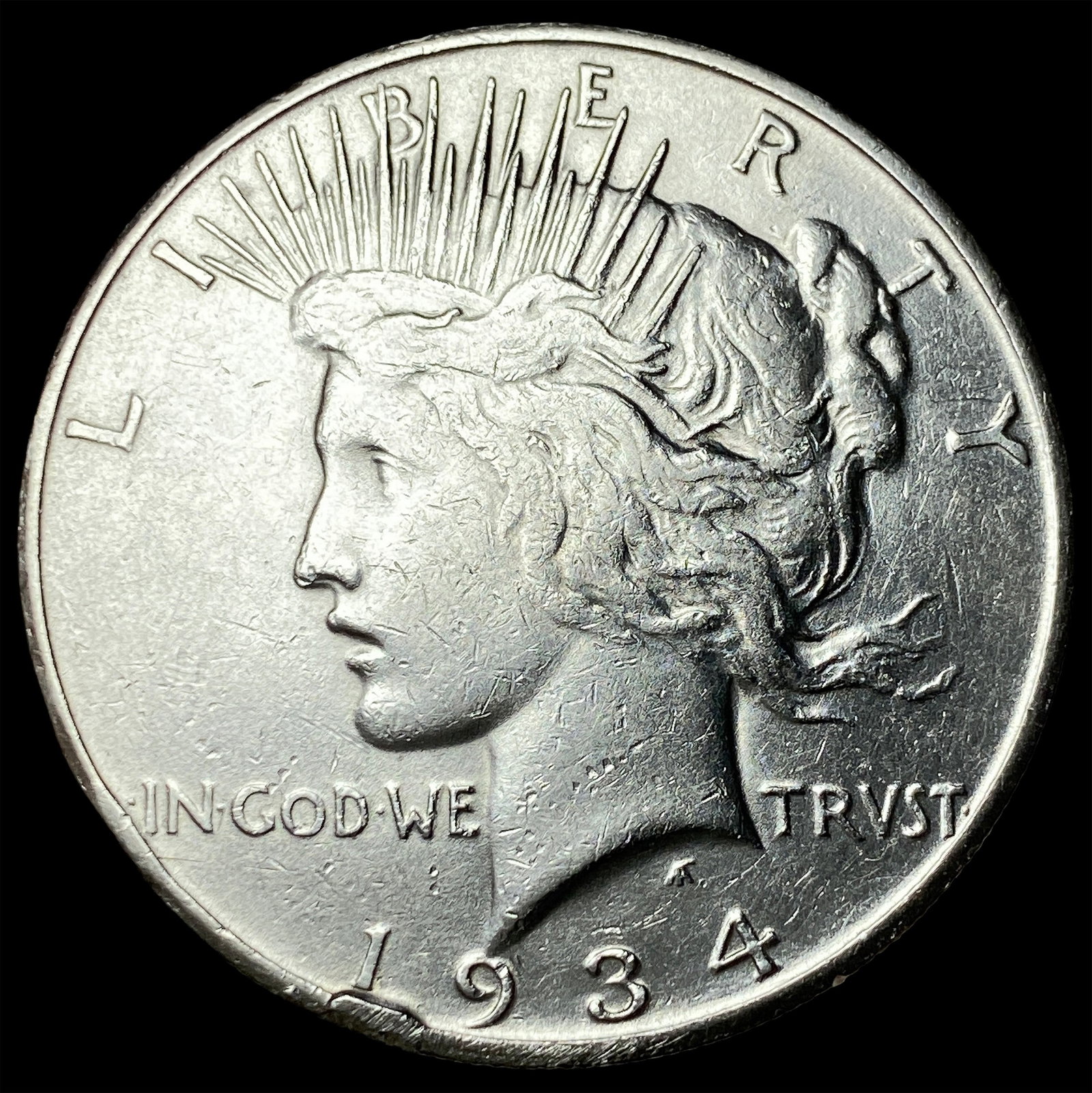 1934-S Silver Peace Dollar CLOSELY UNCIRCULATED: 1934-S Silver Peace Dollar CLOSELY UNCIRCULATED