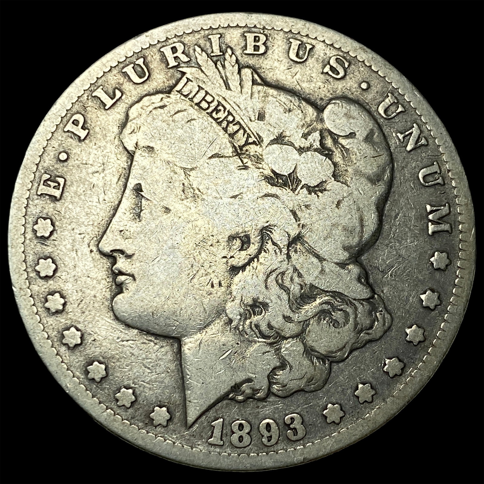 1893-CC Silver Morgan Dollar NICELY CIRCULATED (1 of 2)