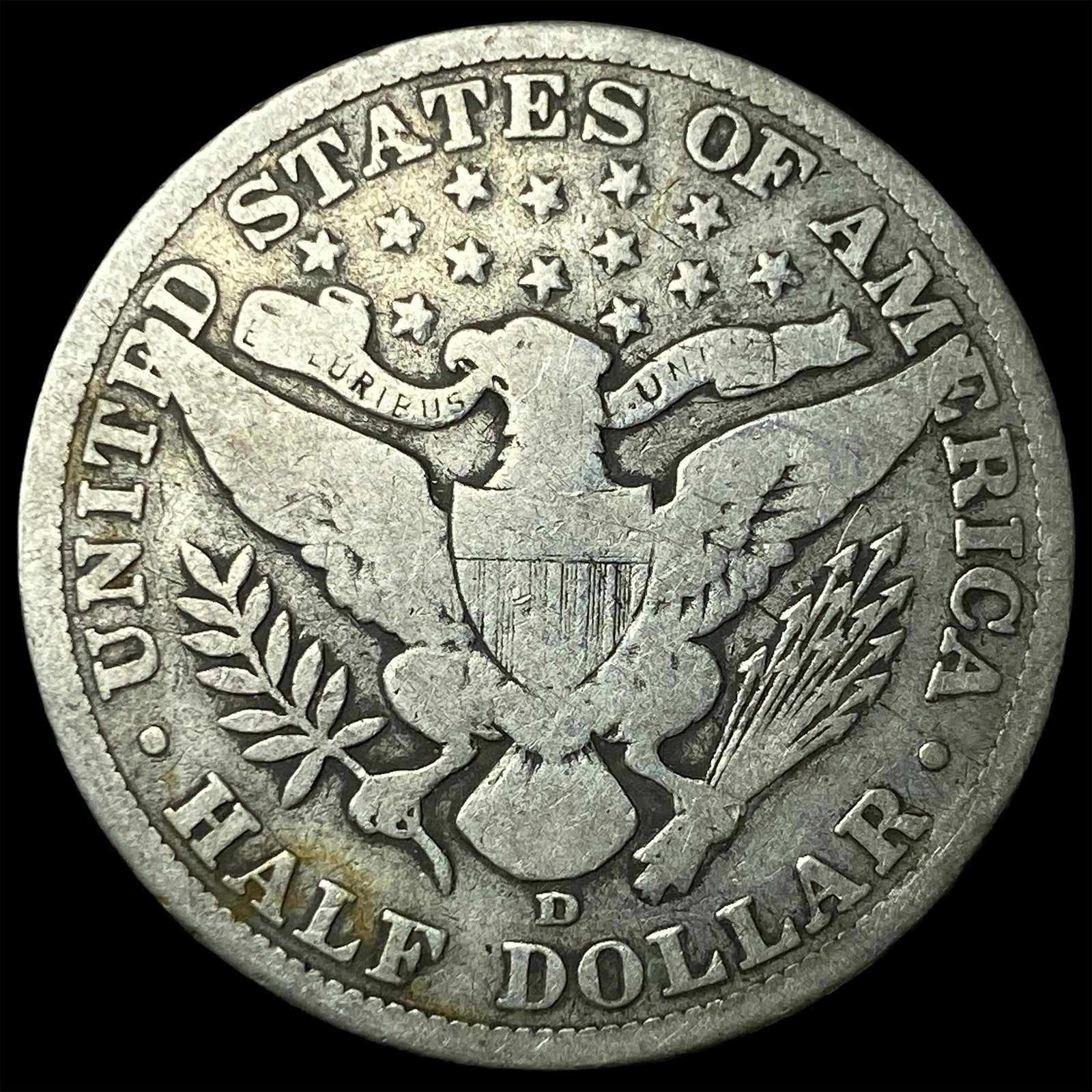 1908-D Silver Barber Half Dollar NICELY CIRCULATED - 2