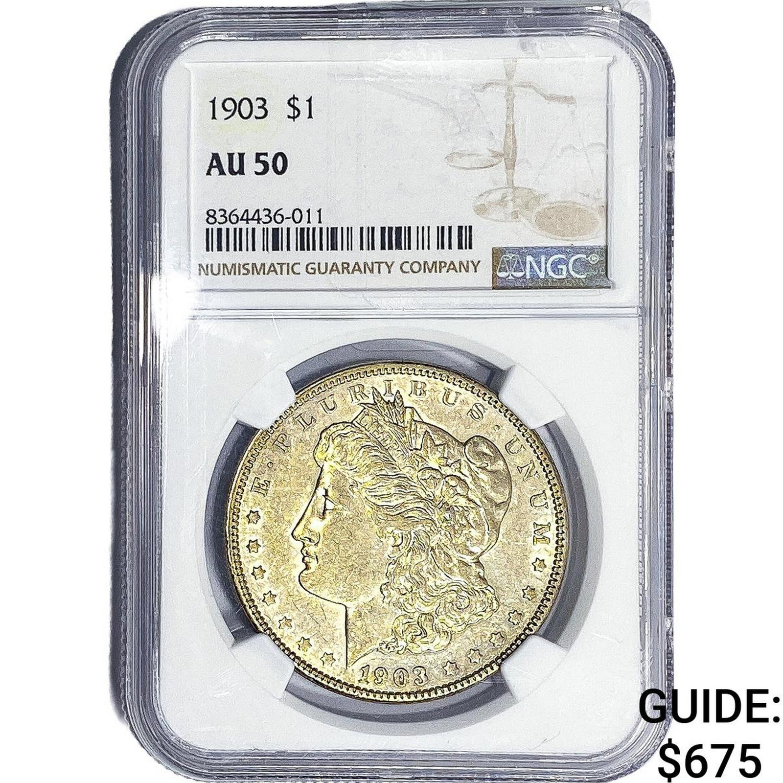 1903 Morgan Silver Dollar NGC AU50 (1 of 2)