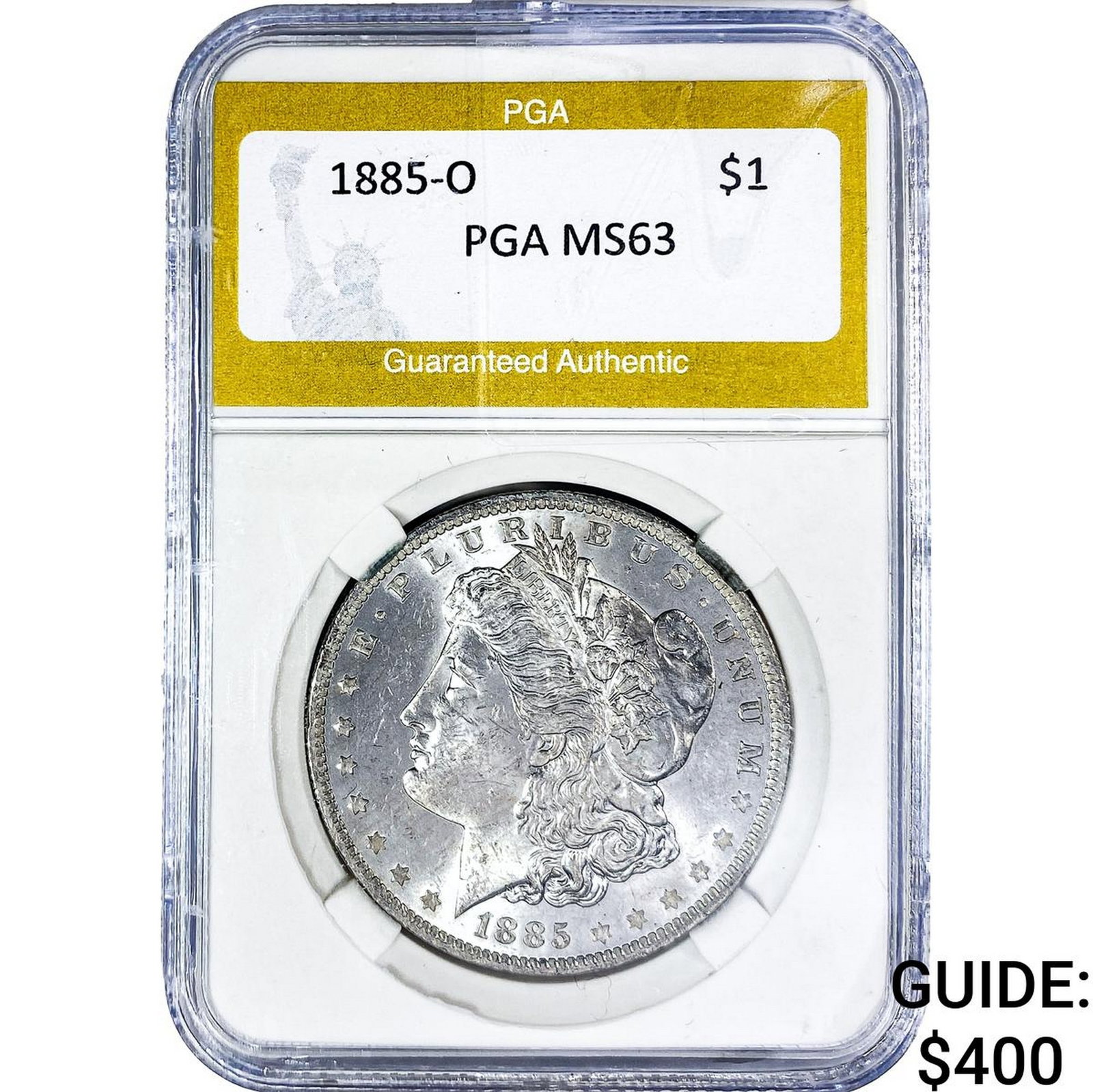 1885-O Morgan Silver Dollar PGA MS63 (1 of 2)