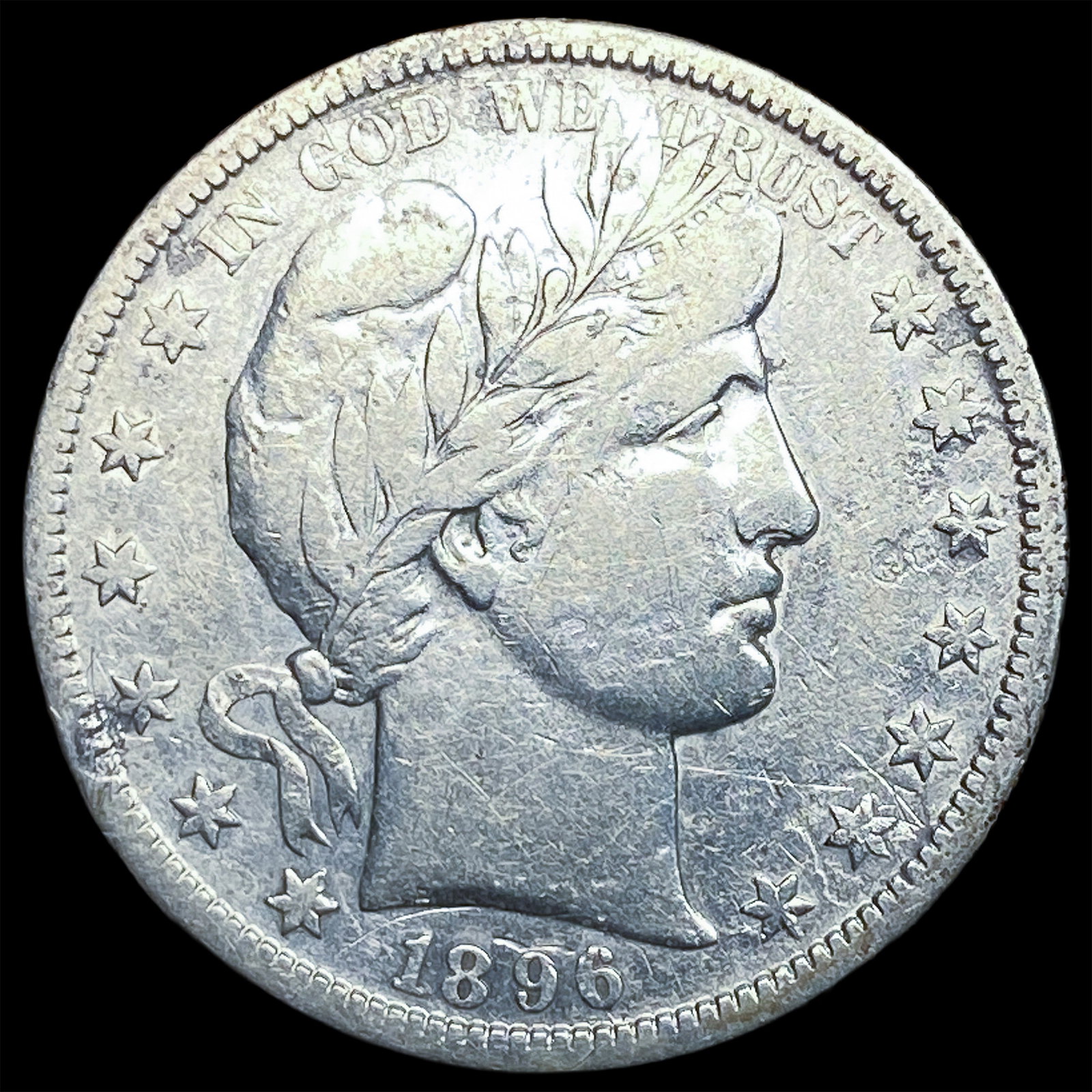 1896-S Silver Barber Half Dollar LIGHTLY CIRCULATED (1 of 2)