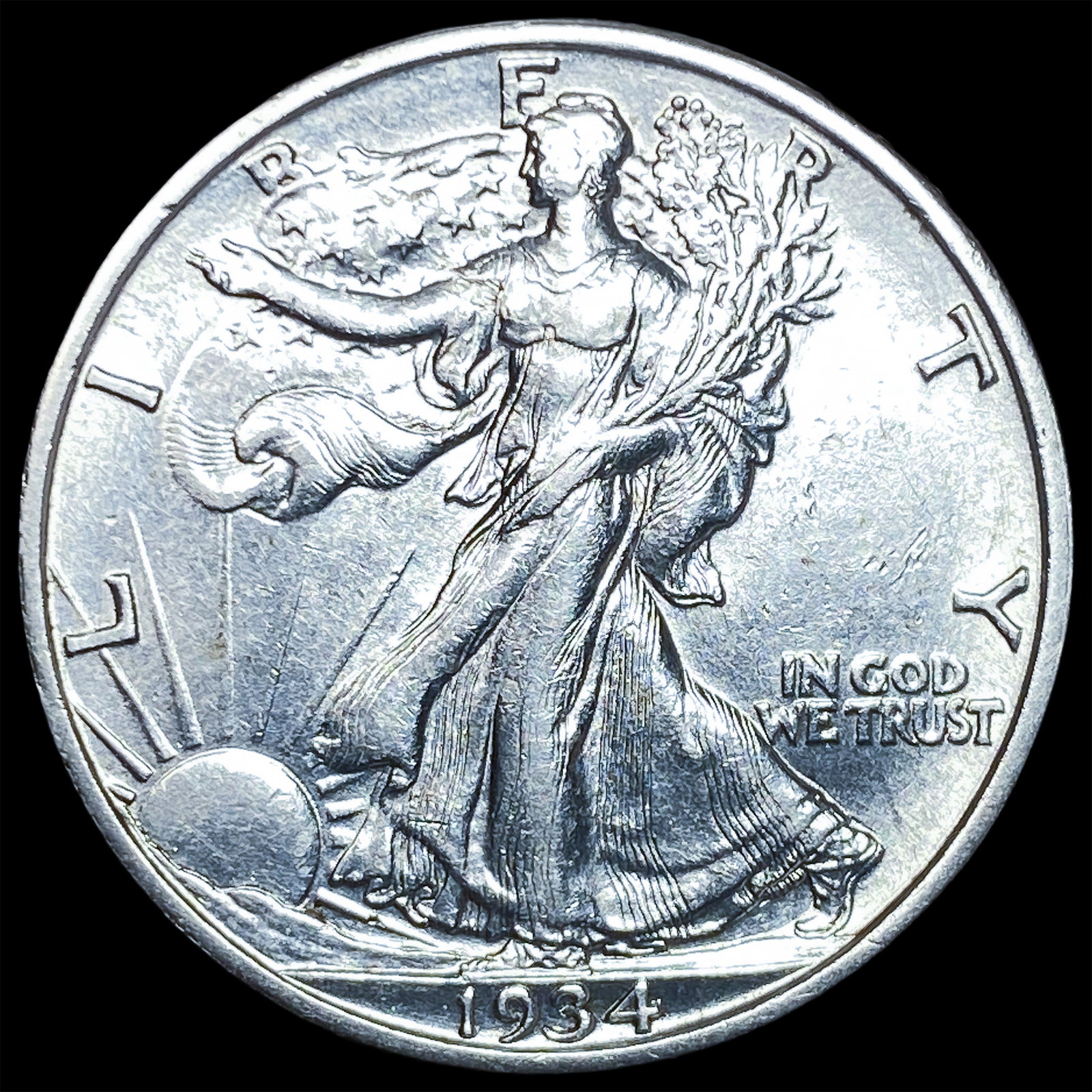 1934-S Silver Walking Liberty Half Dollar UNCIRCULATED: 1934-S Silver Walking Liberty Half Dollar UNCIRCULATED