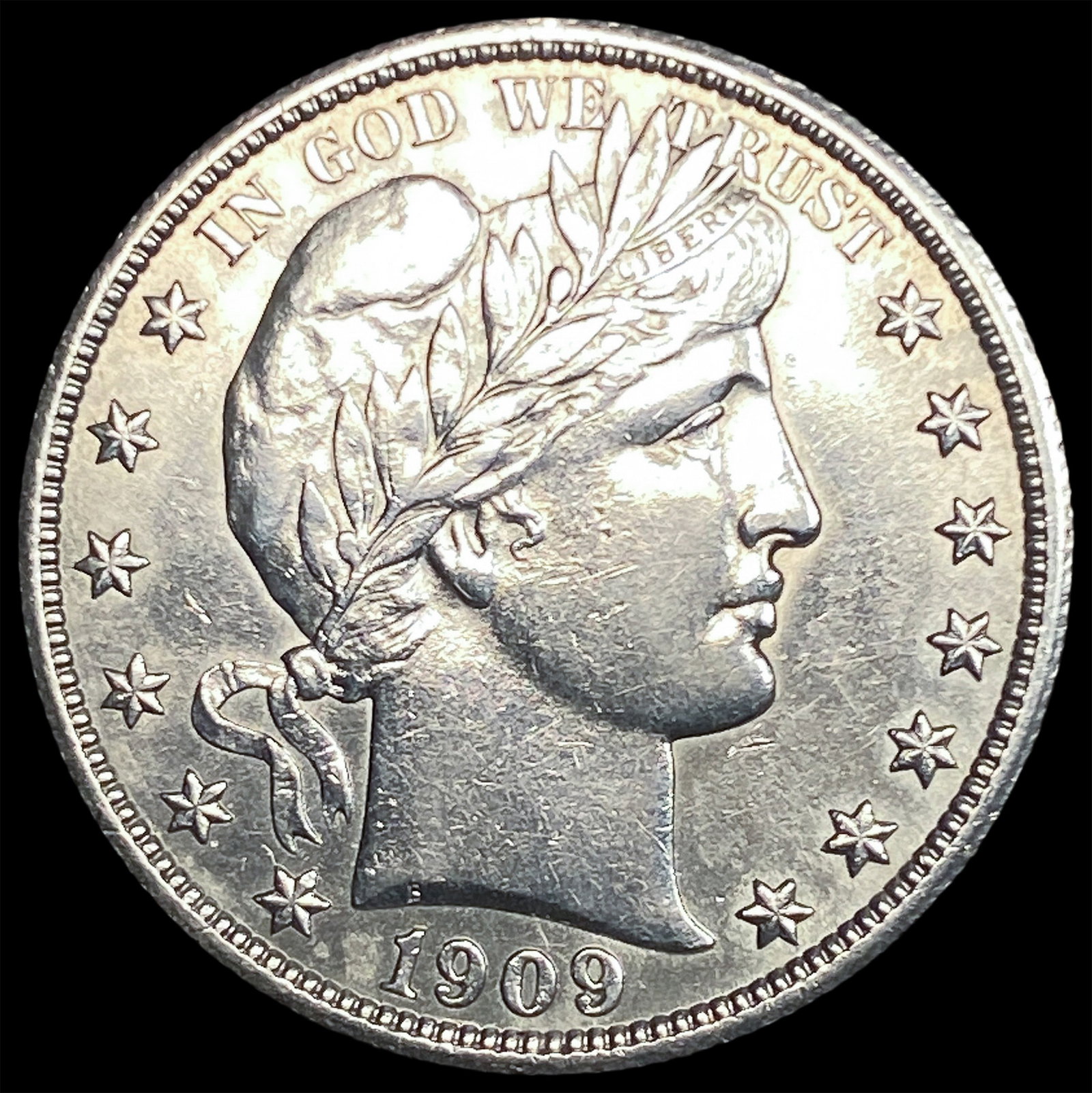 1909 Silver Barber Half Dollar UNCIRCULATED (1 of 2)