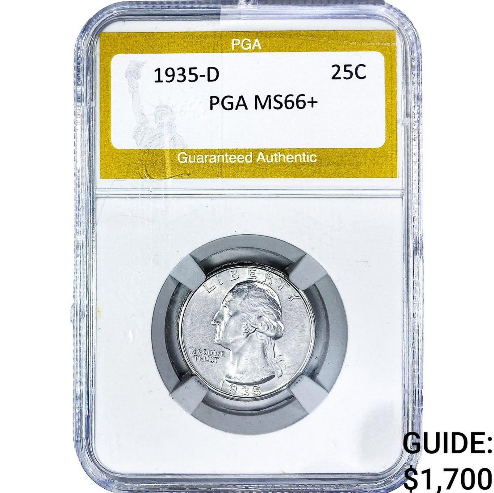 1935-D Washington Silver Quarter PGA MS66+ (1 of 2)