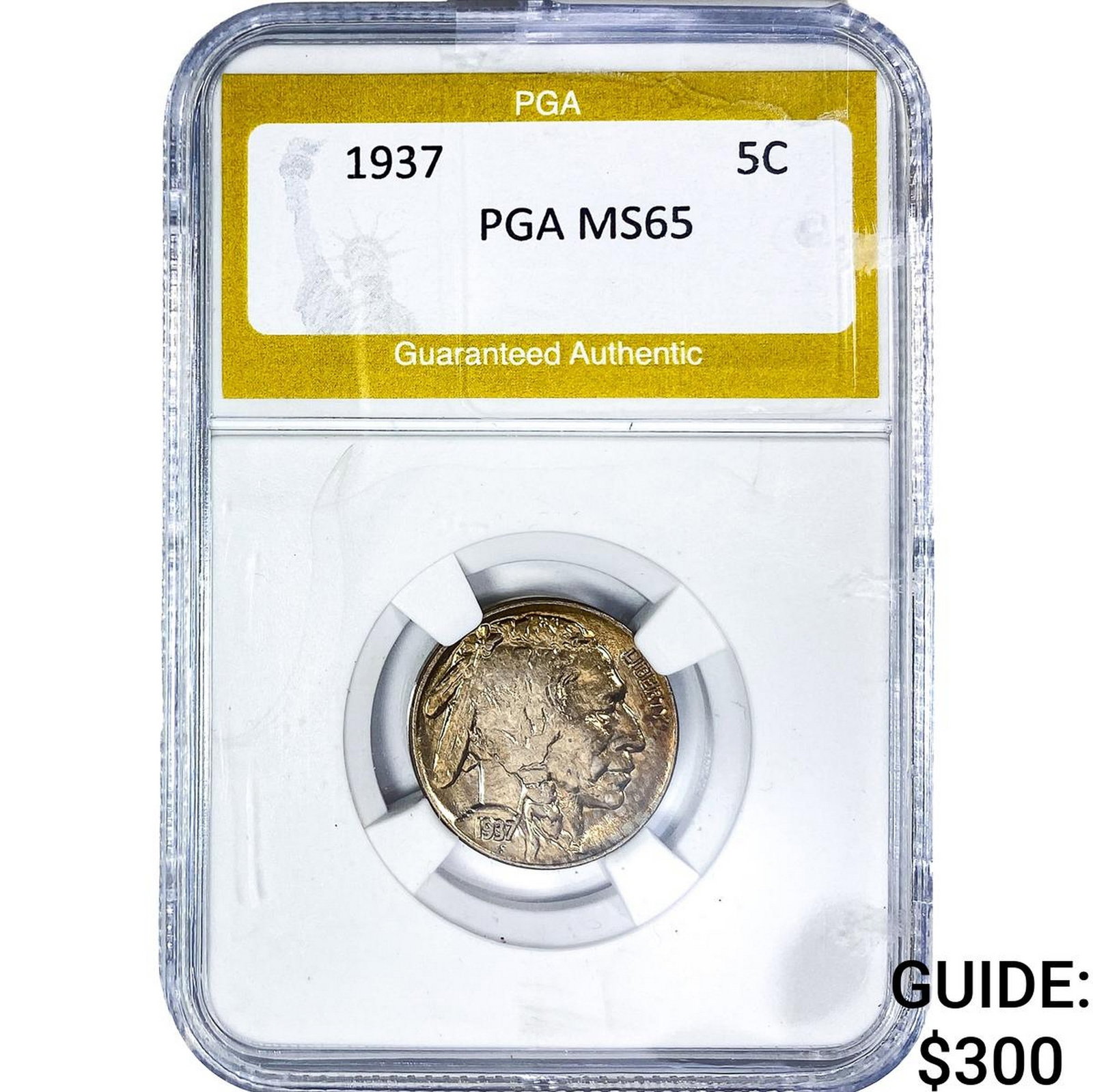 1937 Buffalo Nickel PGA MS65: 1937 Buffalo Nickel PGA MS65