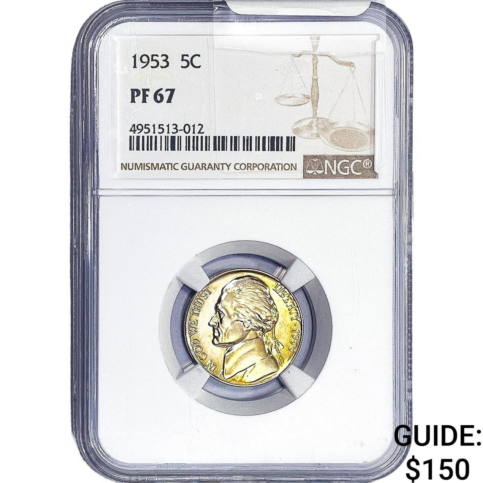 1953 Jefferson Nickel NGC PF67 (1 of 2)
