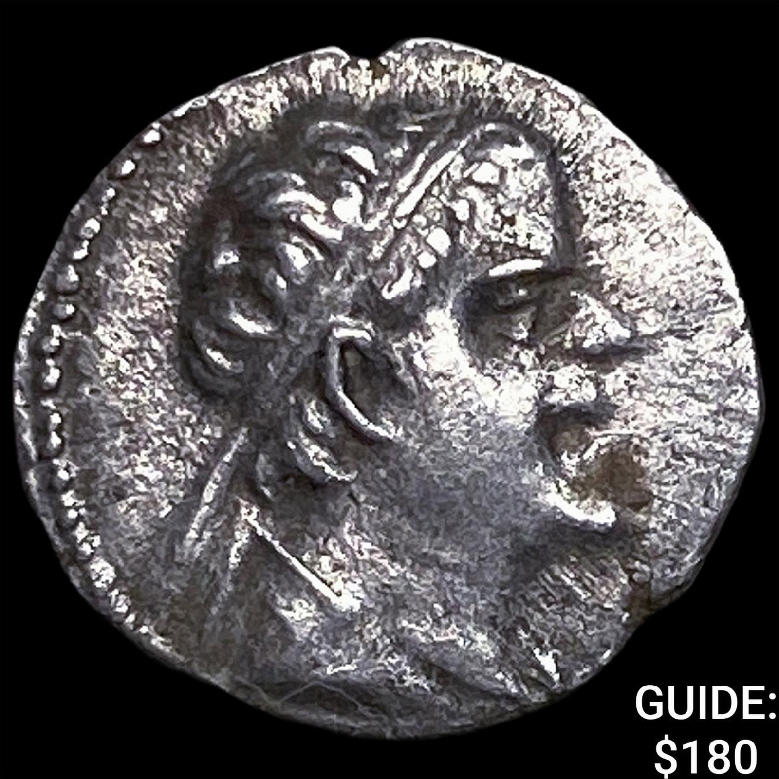 Bactria Eucrstides I c. 170-145 BC Silver Obol (1 of 2)