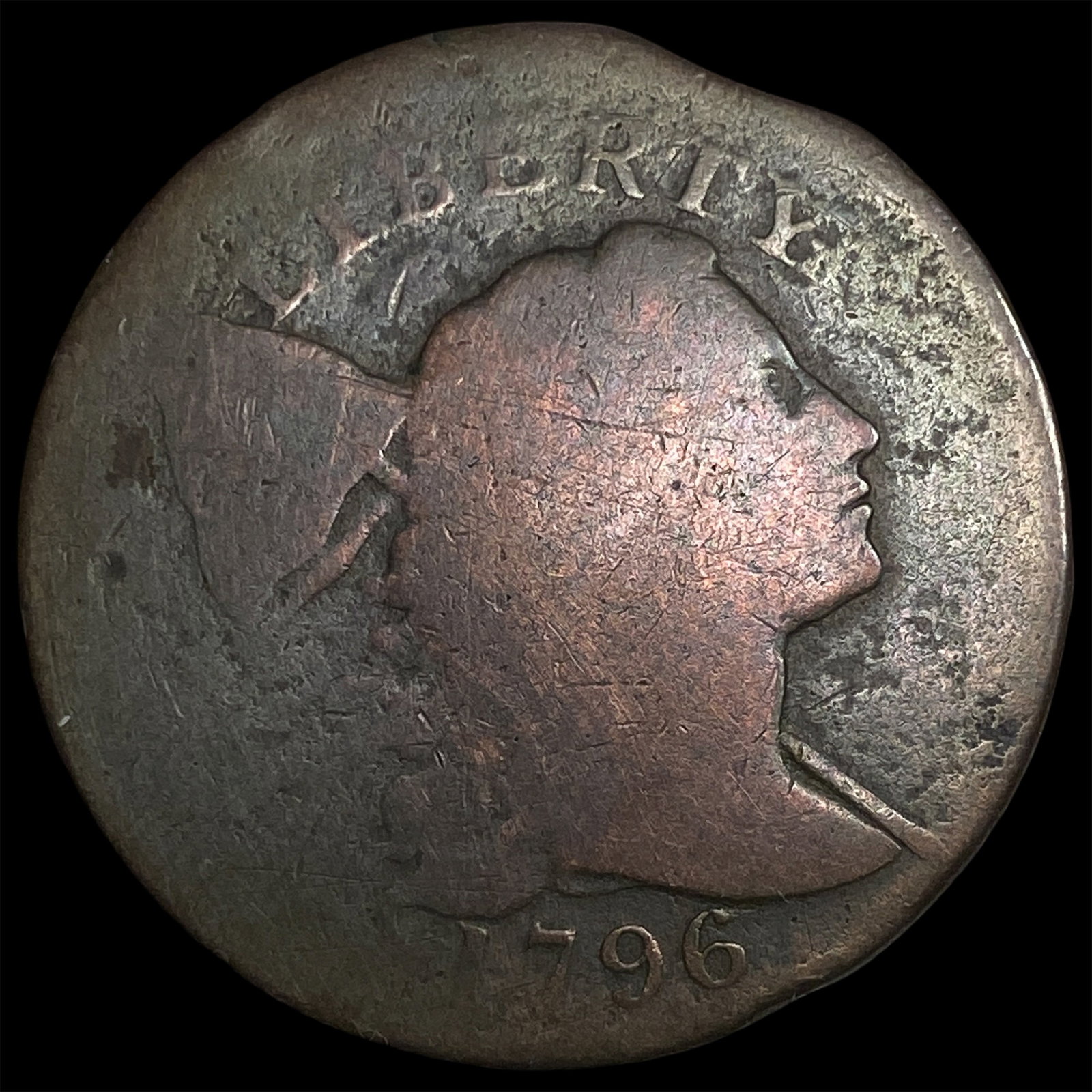 1796 Liberty Cap Large Cent NICELY CIRCULATED: 1796 Liberty Cap Large Cent NICELY CIRCULATED
