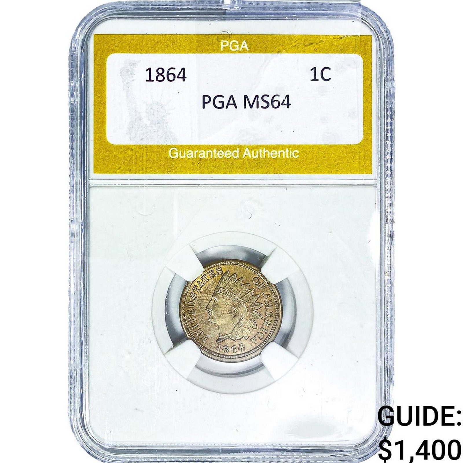 1864 Indian Head Cent PGA MS64: 1864 Indian Head Cent PGA MS64