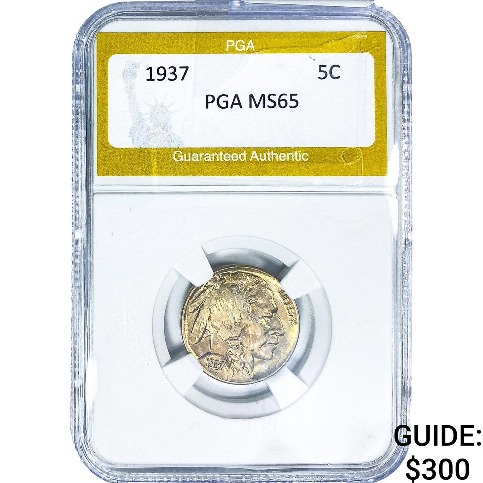 1937 Buffalo Nickel PGA MS65: 1937 Buffalo Nickel PGA MS65