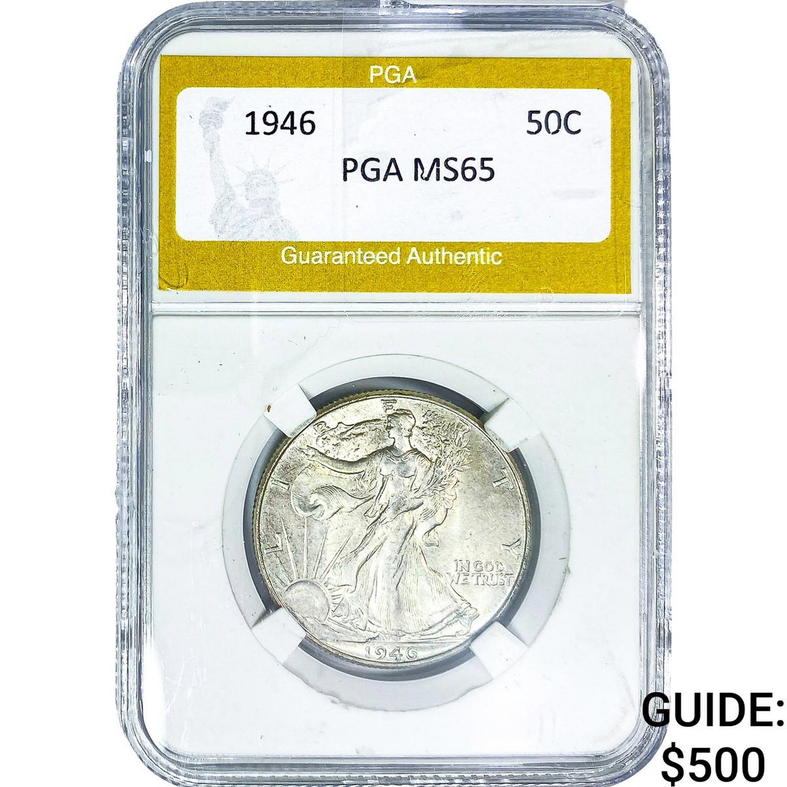 1946 Walking Liberty Half Dollar PGA MS65 (1 of 2)