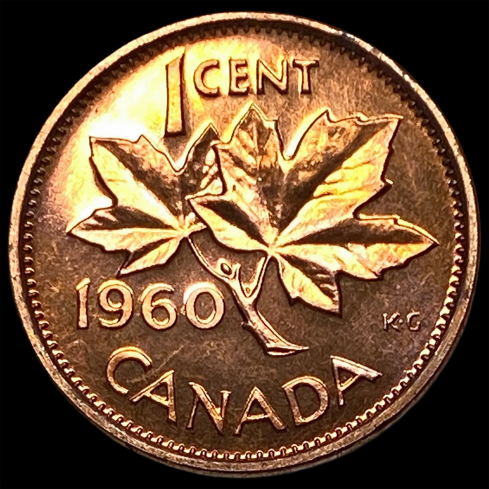 1960 Canada Copper 1 Cent - 2