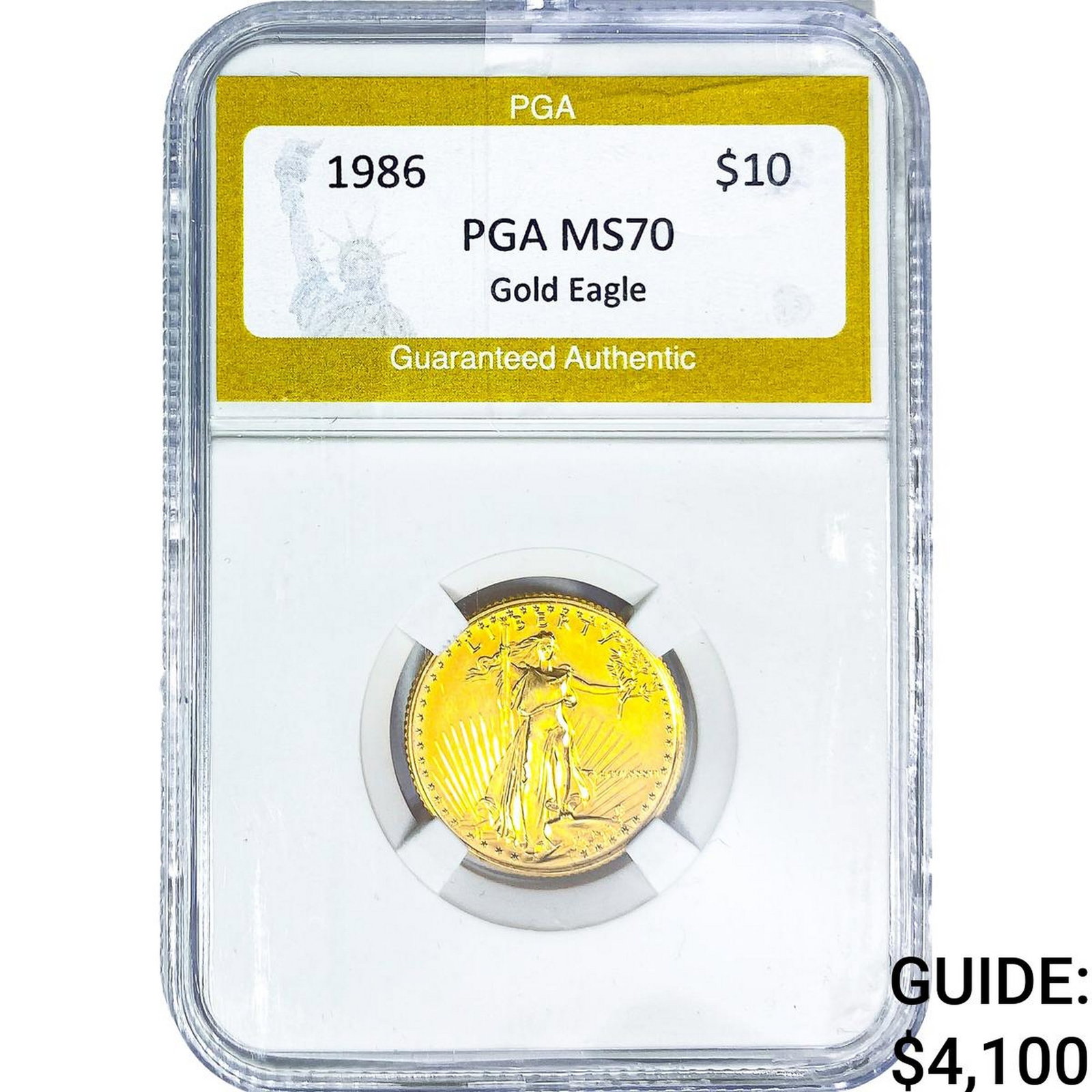 1986 Gold $10 American Eagle 1/4oz PGA MS70: 1986 Gold $10 American Eagle 1/4oz PGA MS70