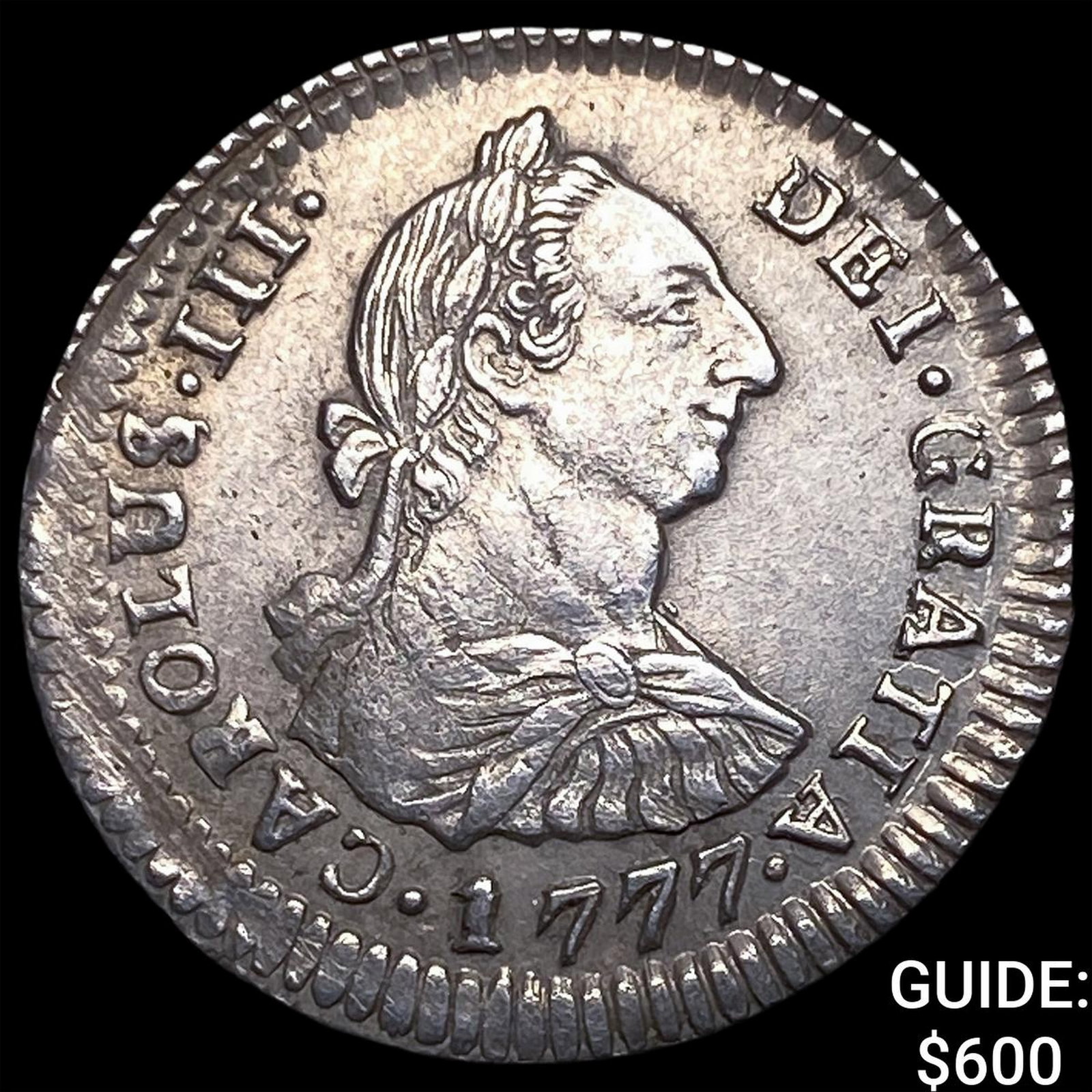 1777-PR Bolivia Charles III Silver 1 Real (1 of 2)