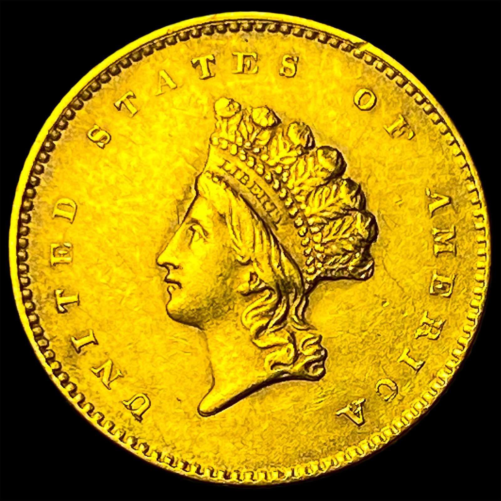 1854 Gold $1 Indian Princess Type 2 CLOSELY UNCIRCULATED (1 of 2)