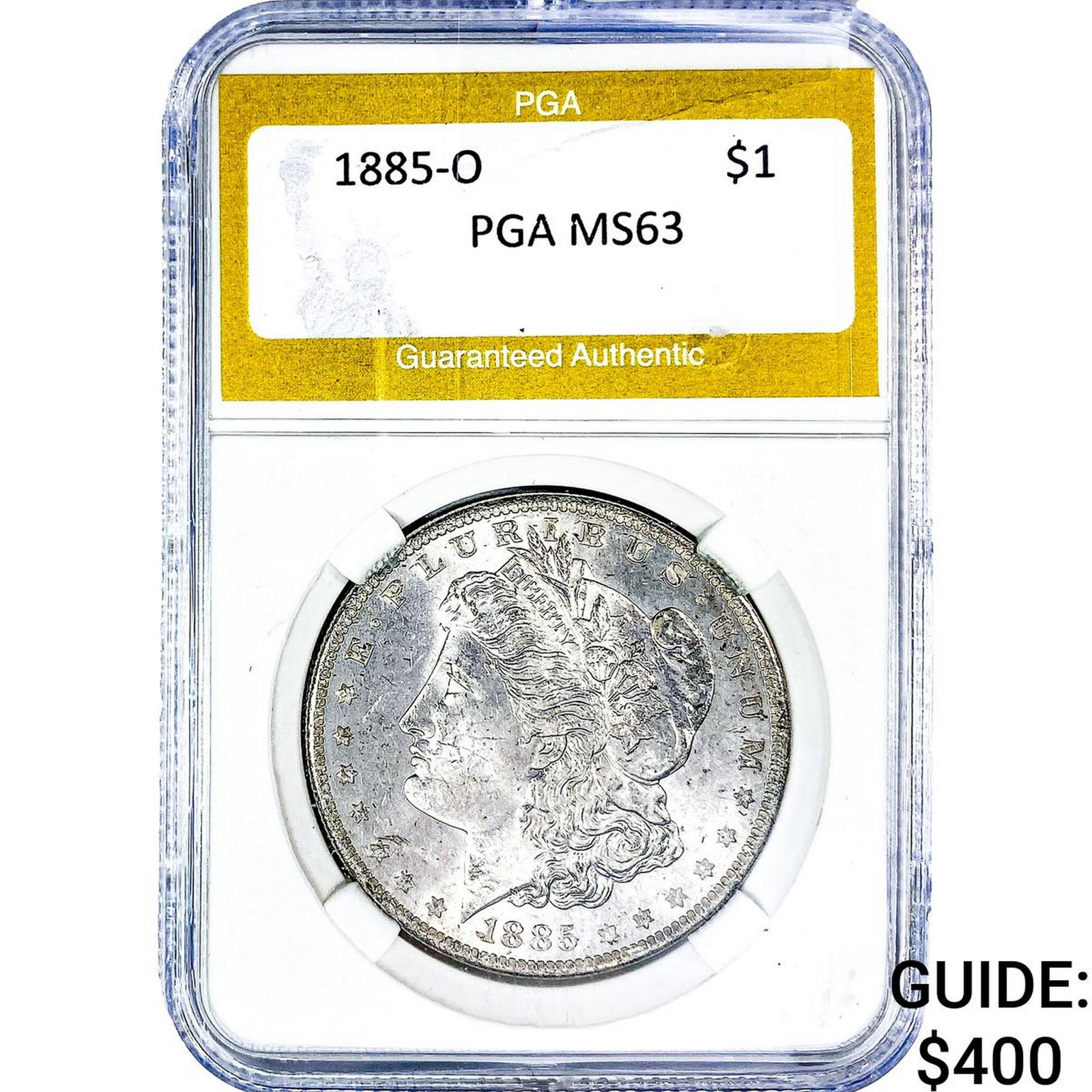 1885-O Morgan Silver Dollar PGA MS63 (1 of 2)