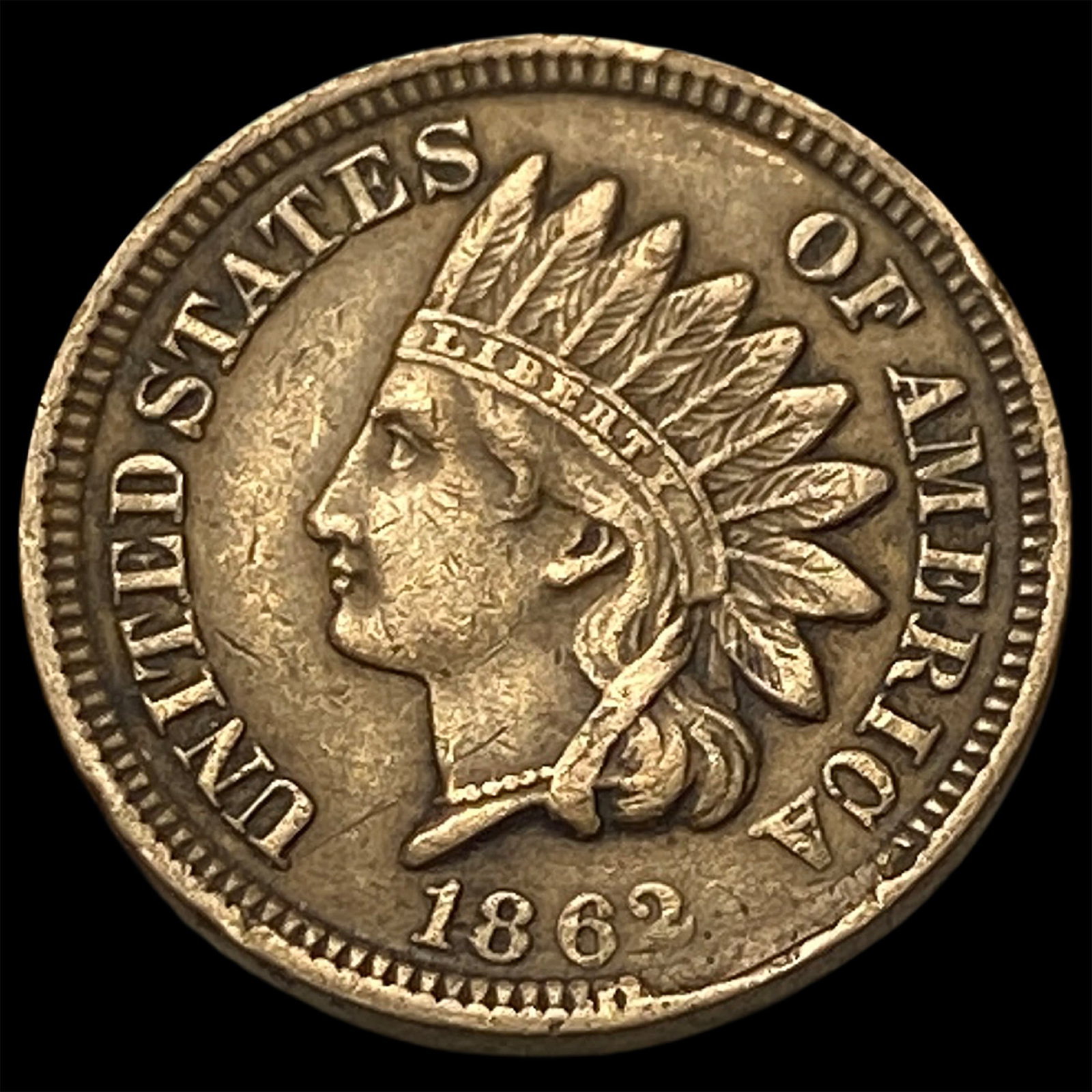 1862 Indian Head Cent CLOSELY UNCIRCULATED: 1862 Indian Head Cent CLOSELY UNCIRCULATED