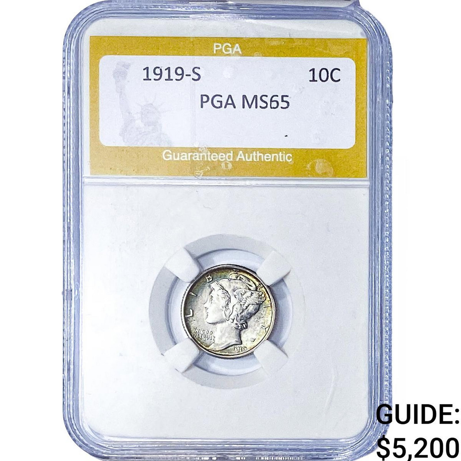 1919-S Mercury Silver Dime PGA MS65 (1 of 2)