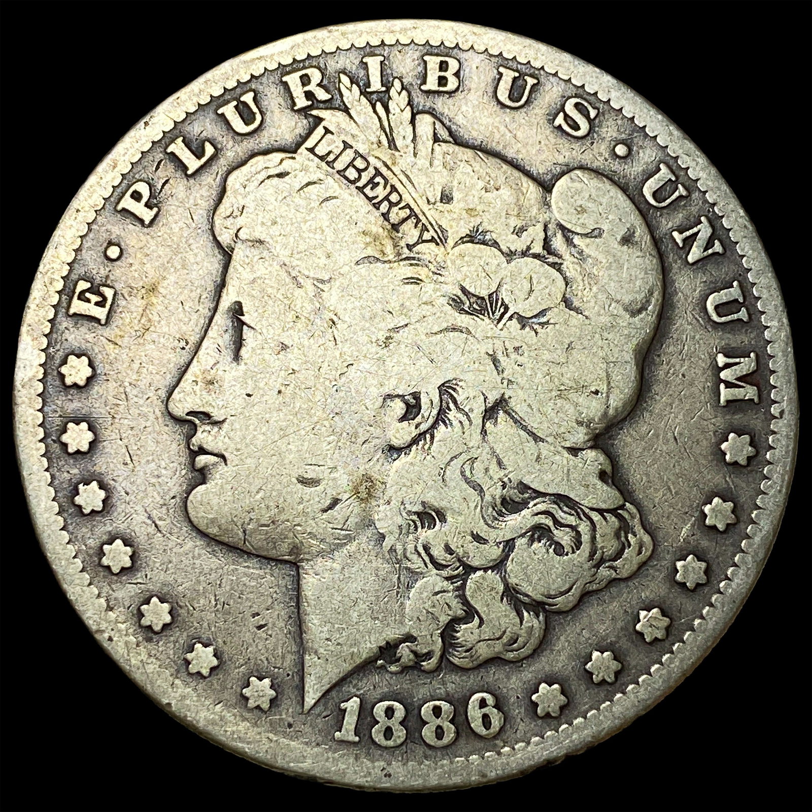 1886-S Silver Morgan Dollar LIGHTLY CIRCULATED: 1886-S Silver Morgan Dollar LIGHTLY CIRCULATED