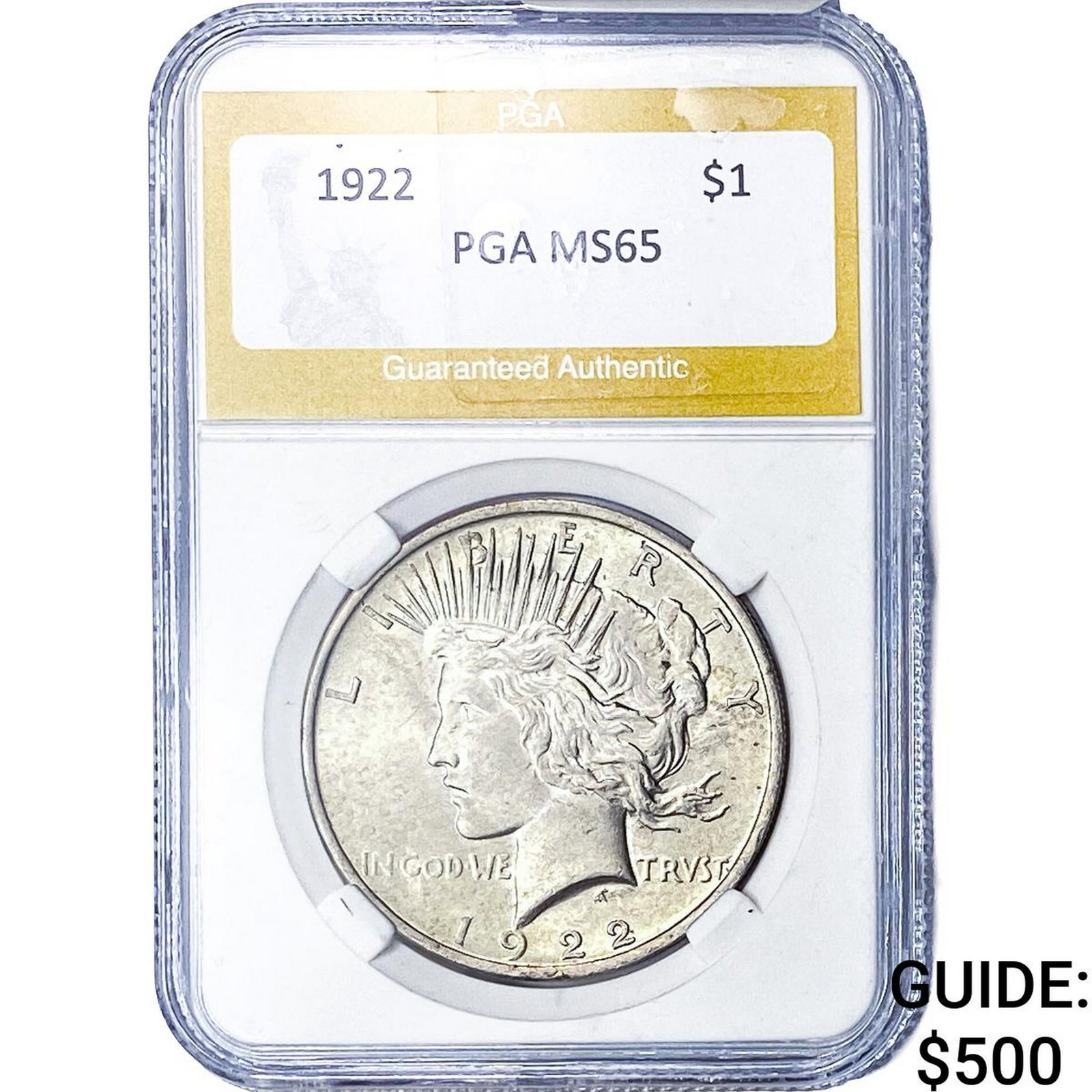1922 Silver Peace Dollar PGA MS65 (1 of 2)