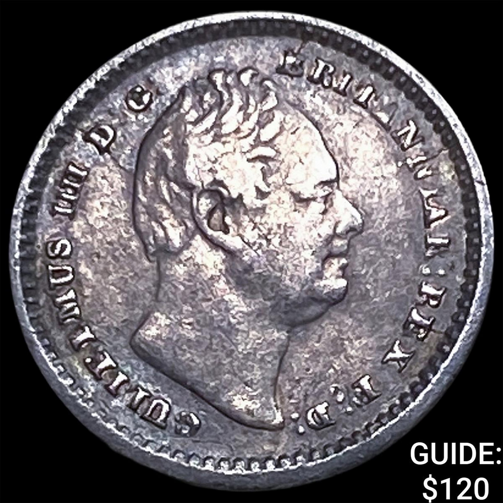 1834 Great Britain SIlver 1 1/2 Pence KM 719: 1834 Great Britain SIlver 1 1/2 Pence KM 719