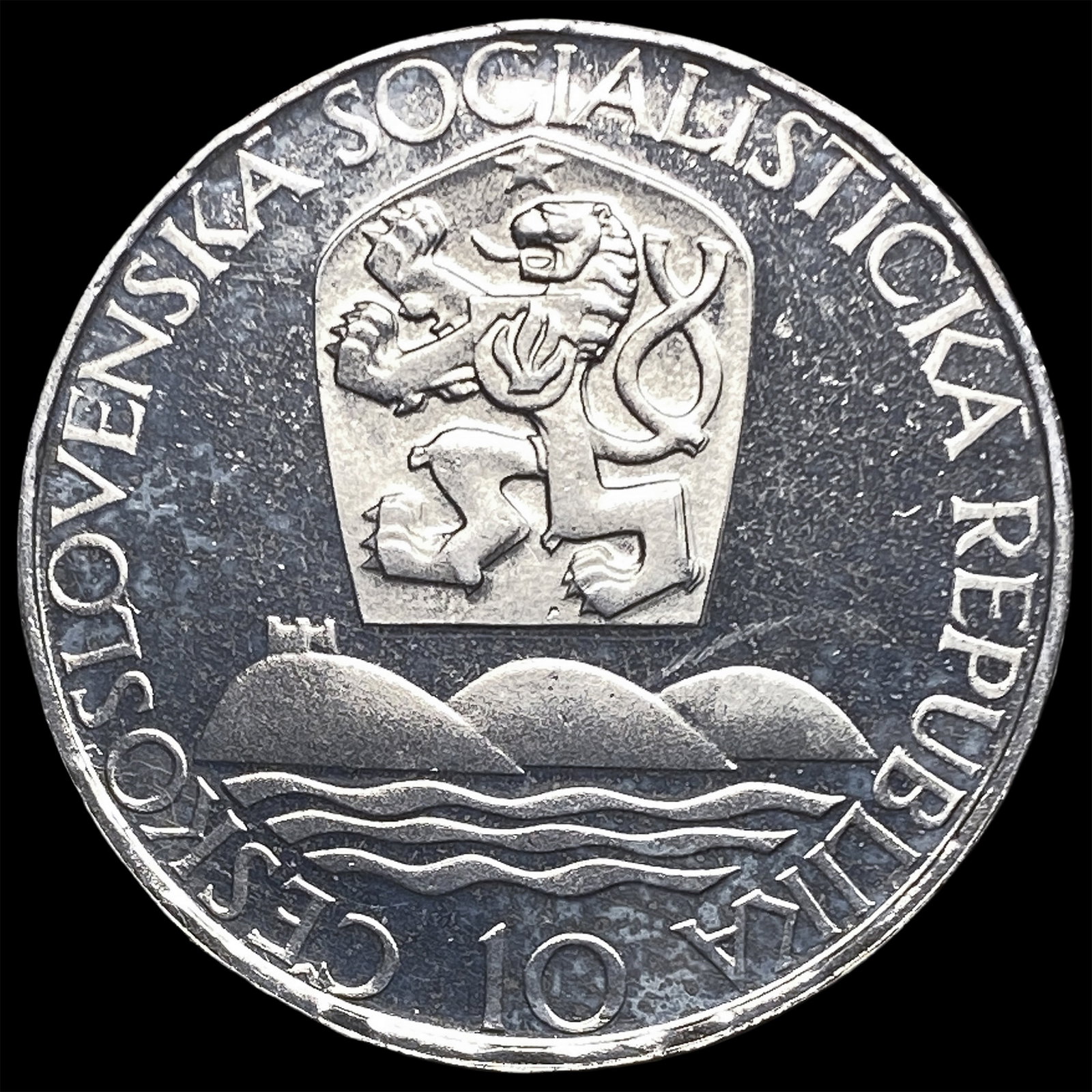 1967 Czechoslovakia Silver 10 Korun Proof KM 62: 1967 Czechoslovakia Silver 10 Korun Proof KM 62