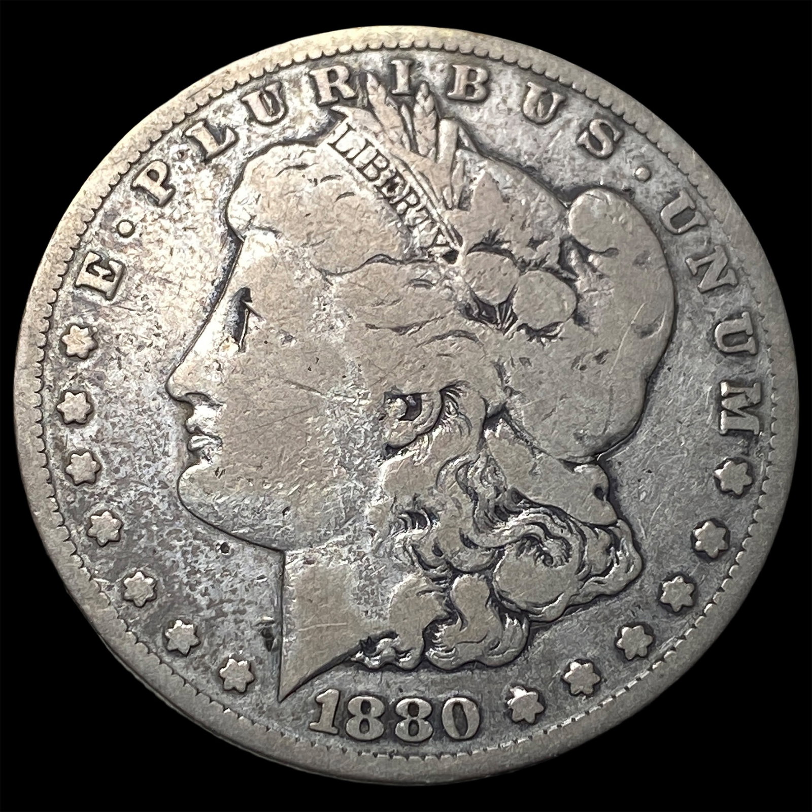 1880-CC Silver Morgan Dollar LIGHTLY CIRCULATED: 1880-CC Silver Morgan Dollar LIGHTLY CIRCULATED