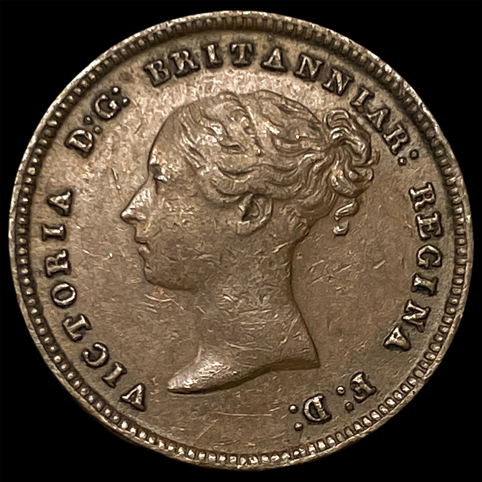 1844 Ceylon Copper 1/2 Farthing (1 of 2)