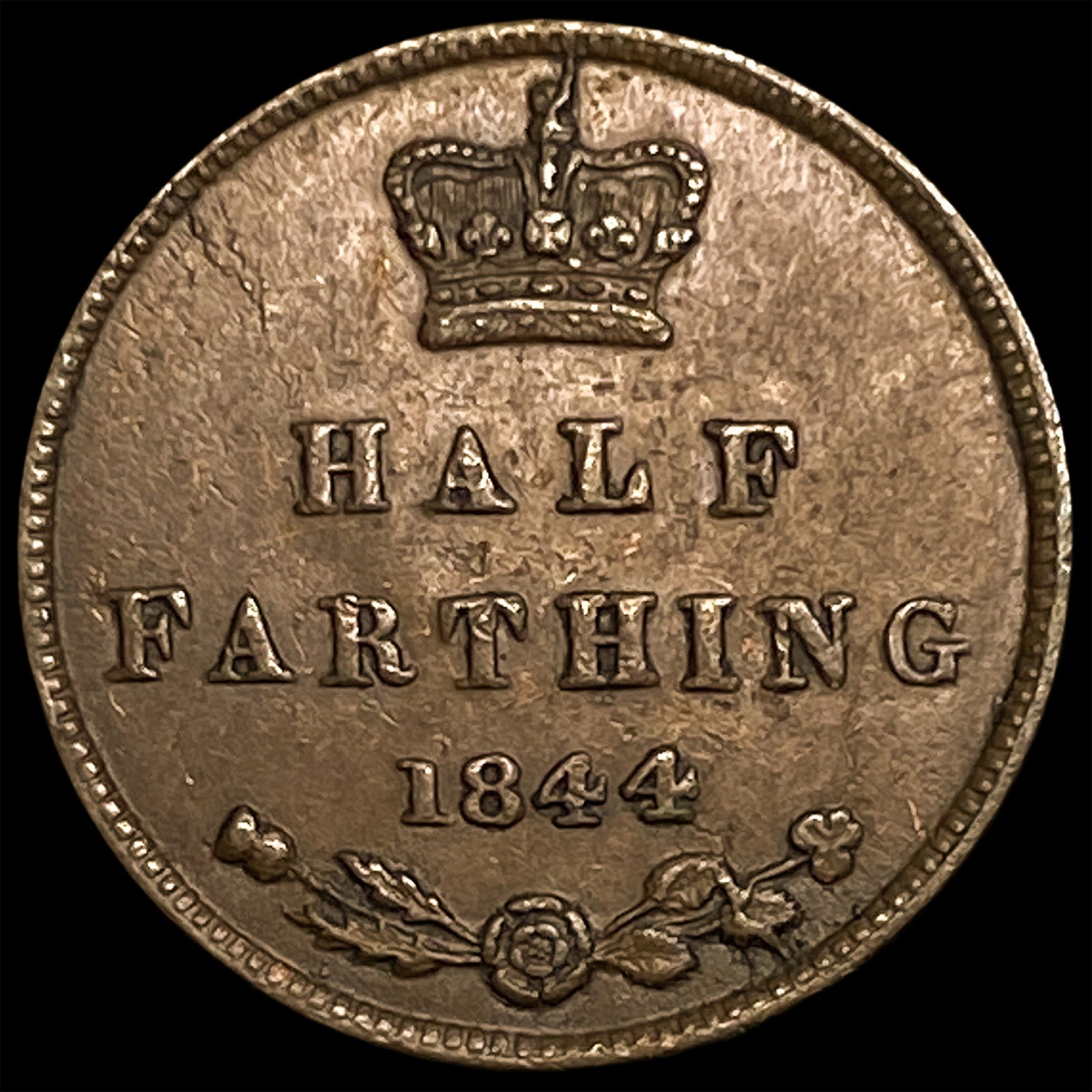 1844 Ceylon Copper 1/2 Farthing - 2