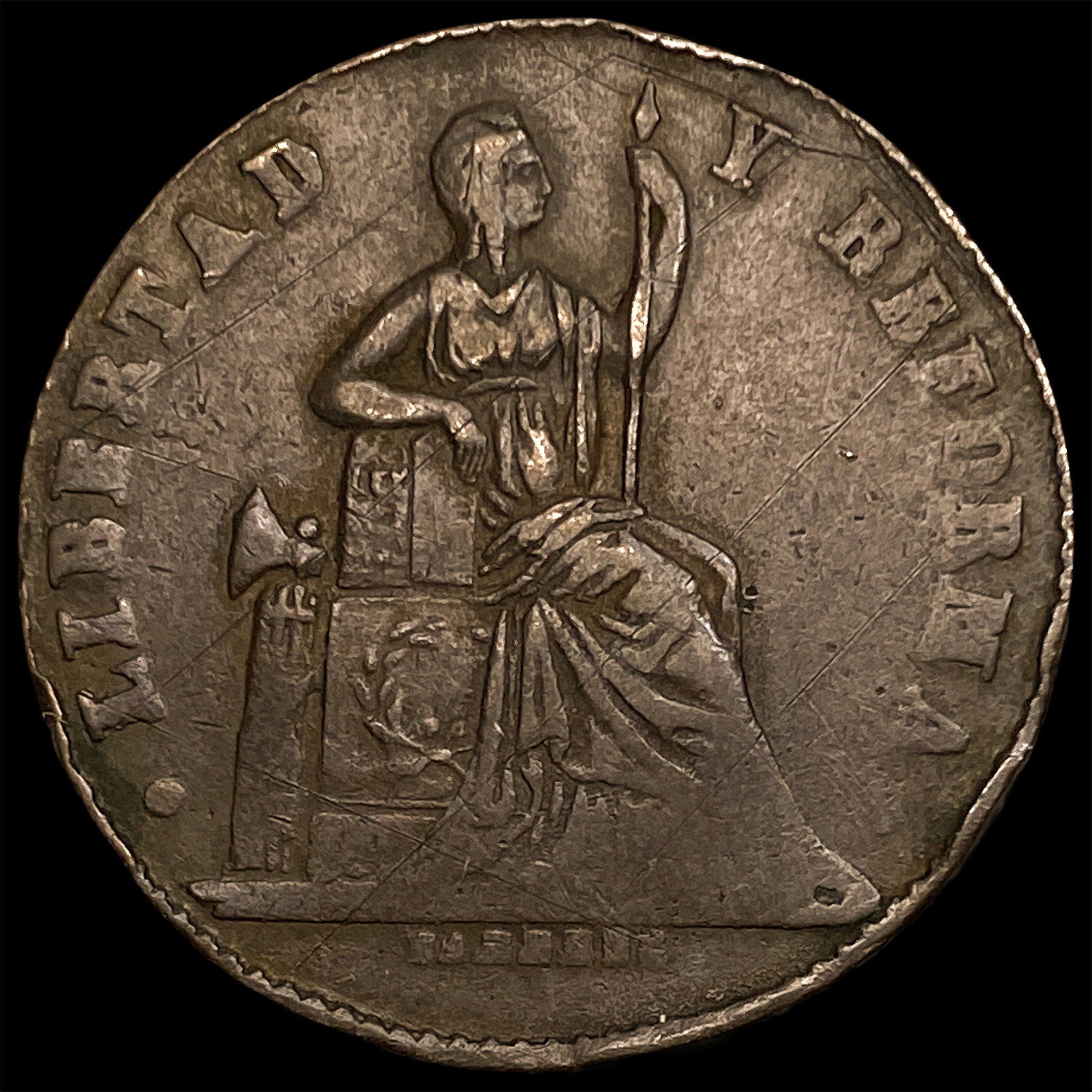 1863Mo Mexico Copper 1 Centavo: 1863Mo Mexico Copper 1 Centavo
