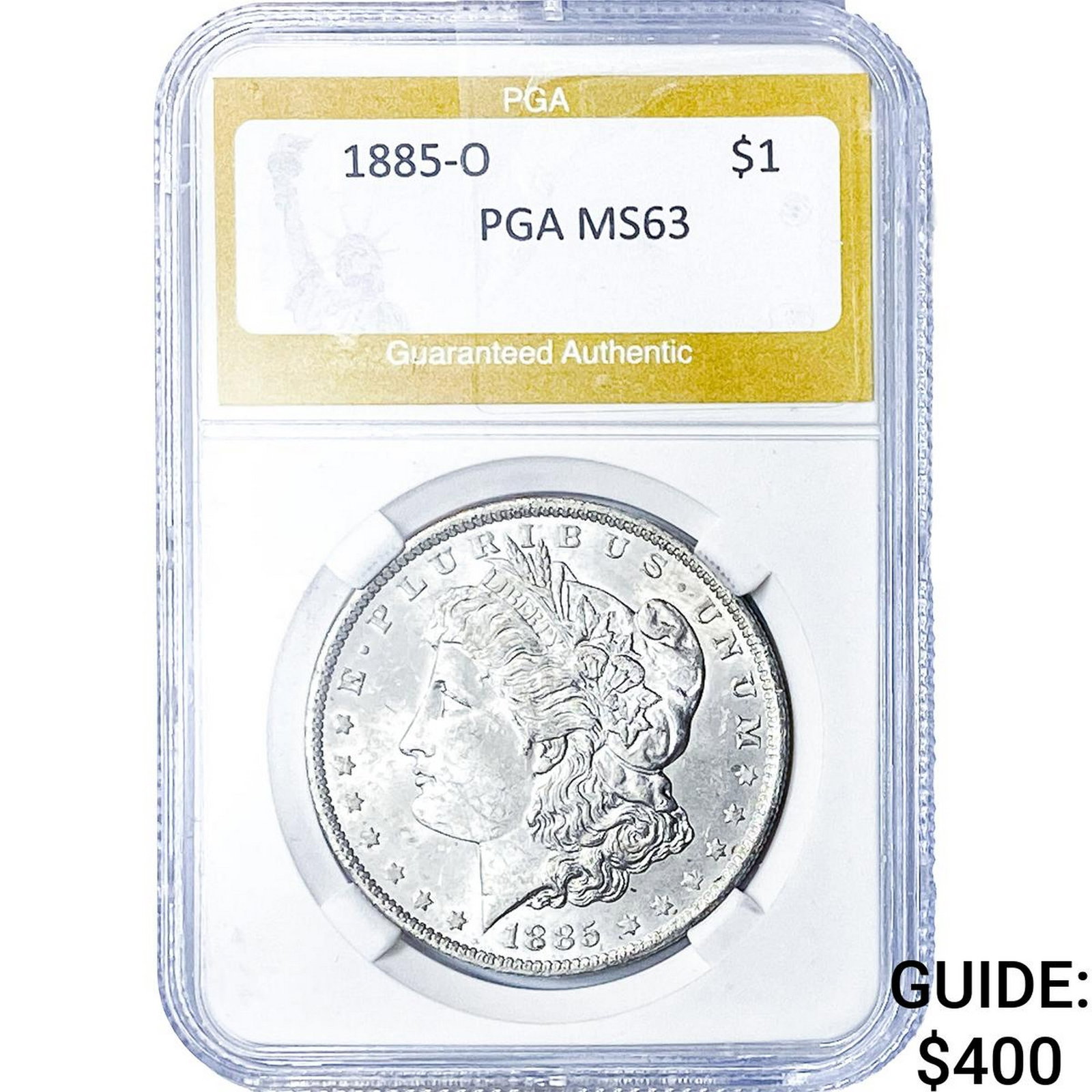 1885-O Morgan Silver Dollar PGA MS63: 1885-O Morgan Silver Dollar PGA MS63