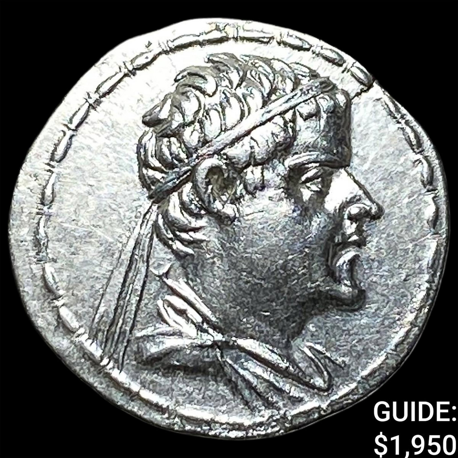 Bactrian Kingdom Eucratides I Silver Drachm CHOICE AU: Bactrian Kingdom Eucratides I Silver Drachm CHOICE AU