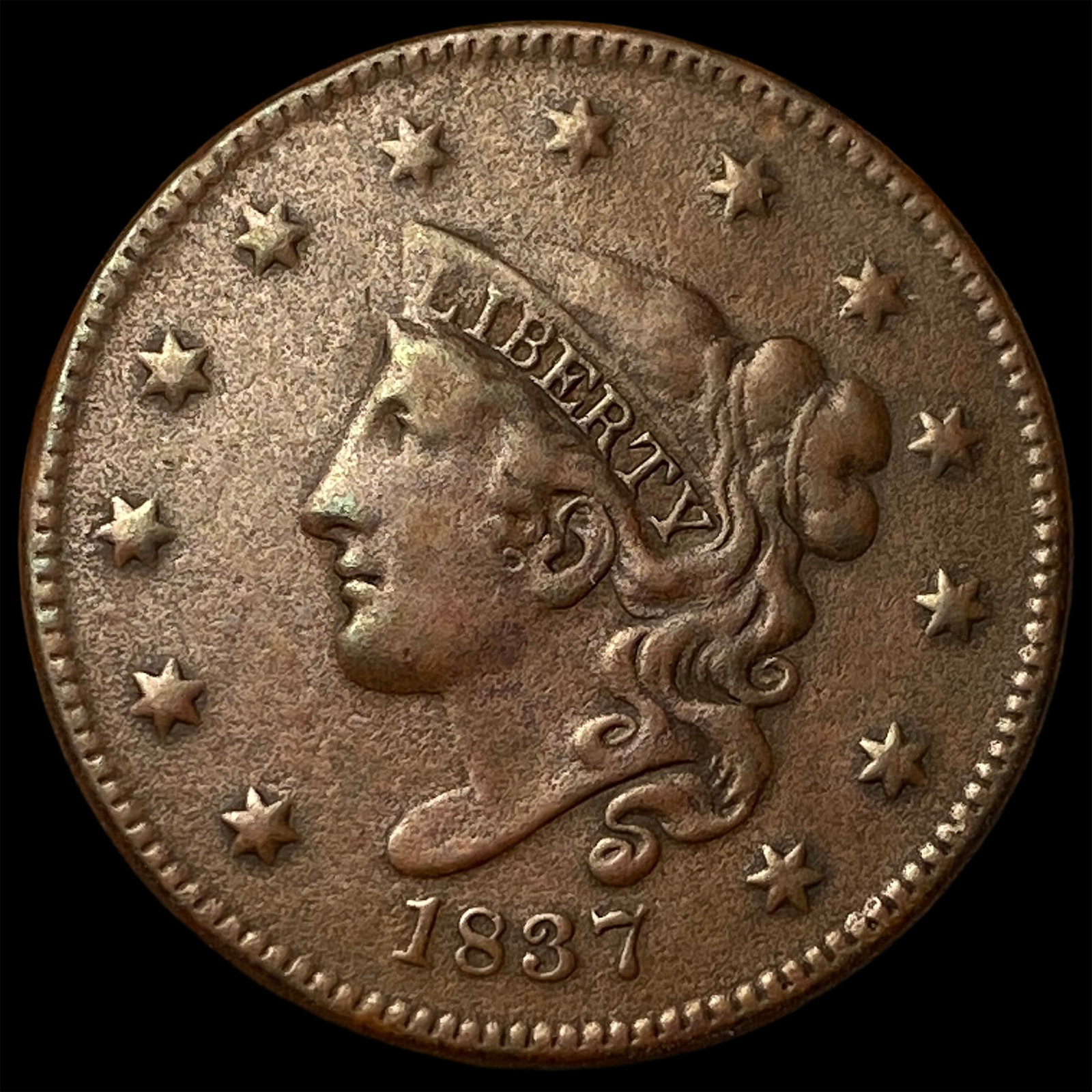 1837 Coronet Head Large Cent NEARLY UNCIRCULATED (1 of 2)