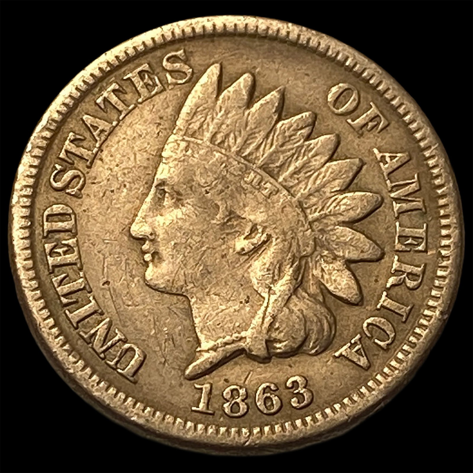 1863 Indian Head Cent NEARLY UNCIRCULATED: 1863 Indian Head Cent NEARLY UNCIRCULATED