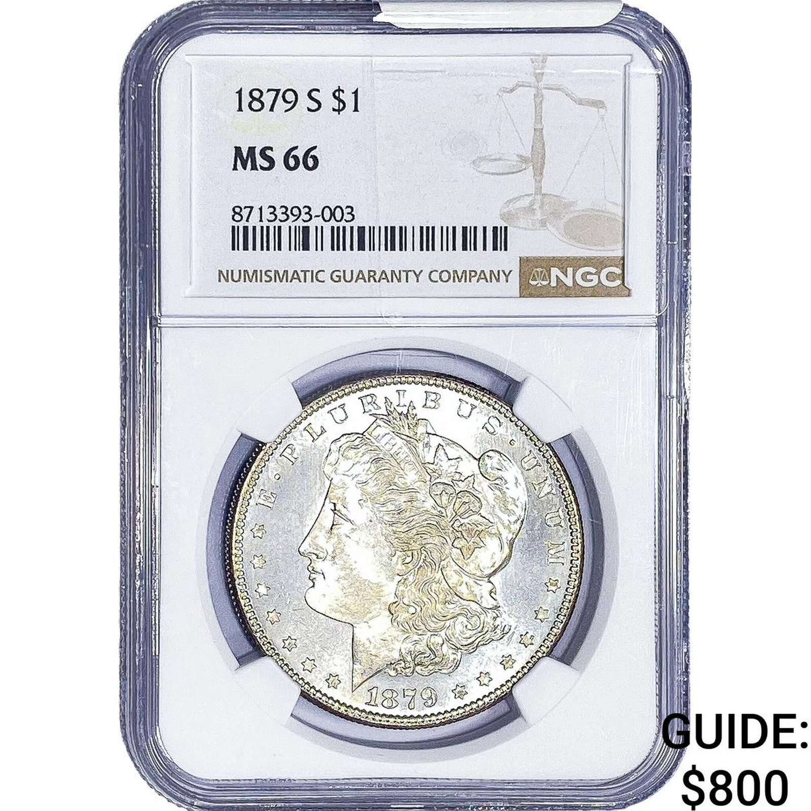 1879-S Morgan Silver Dollar NGC MS66: 1879-S Morgan Silver Dollar NGC MS66