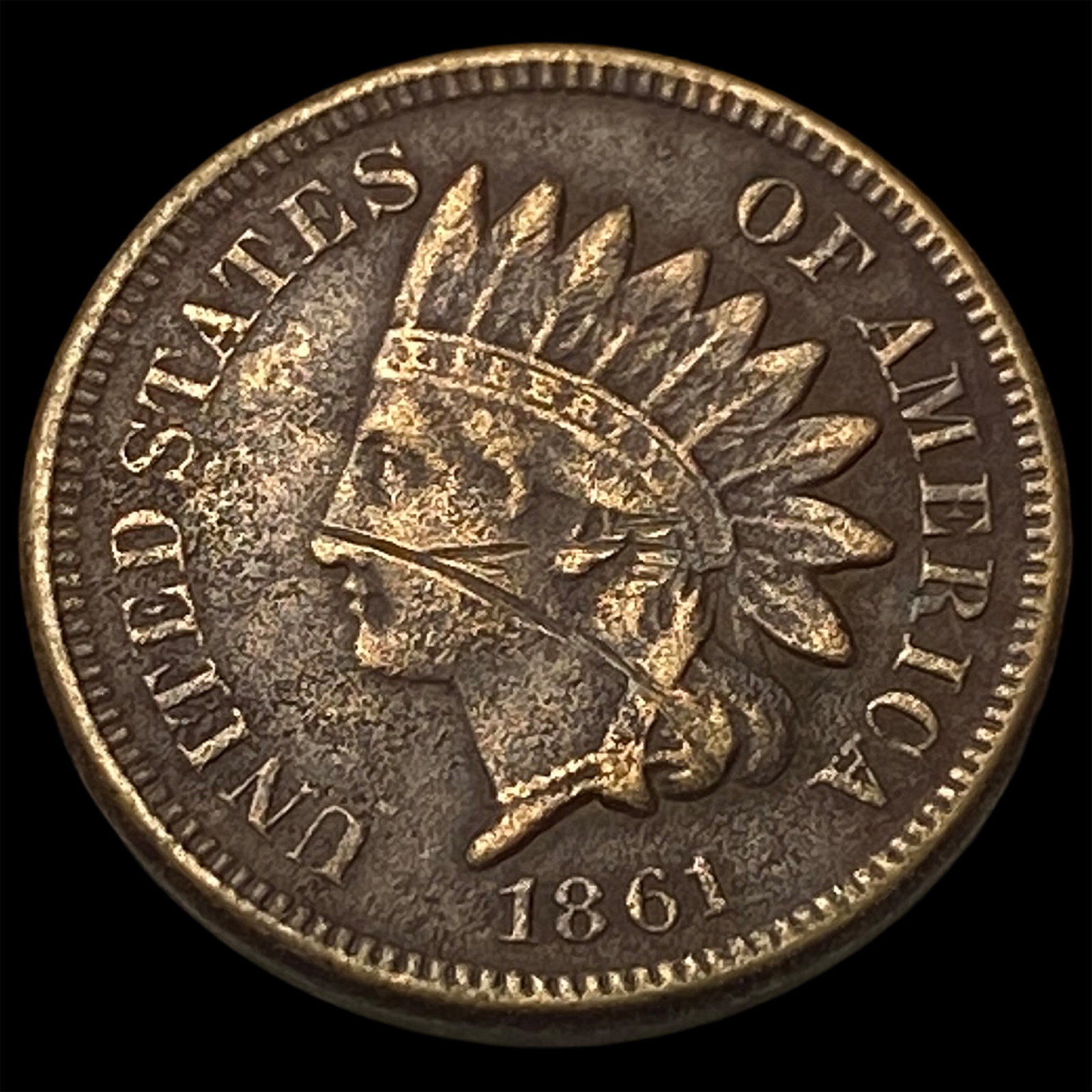 1861 Indian Head Cent NEARLY UNCIRCULATED: 1861 Indian Head Cent NEARLY UNCIRCULATED