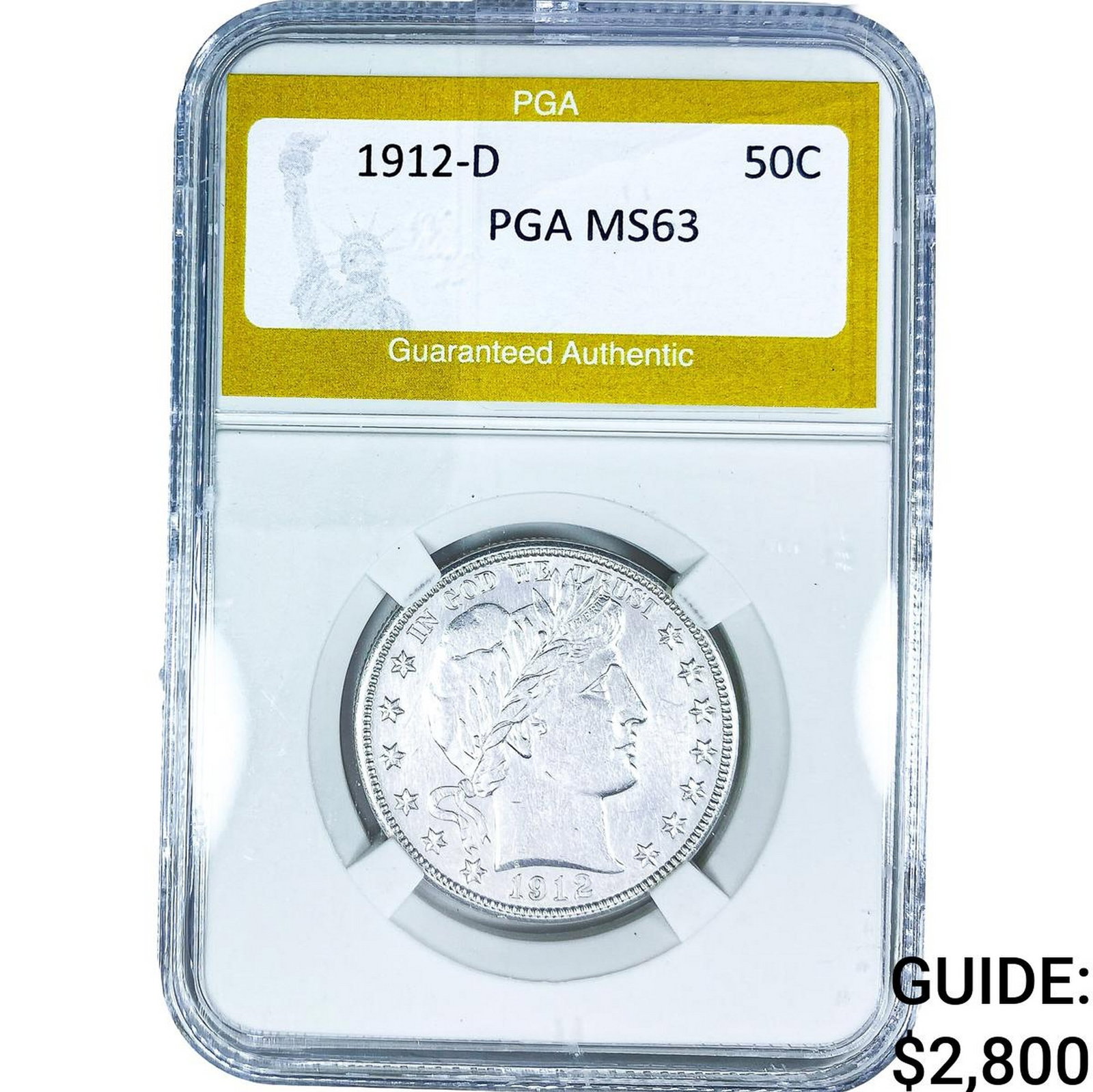 1912-D Barber Half Dollar PGA MS63 (1 of 2)