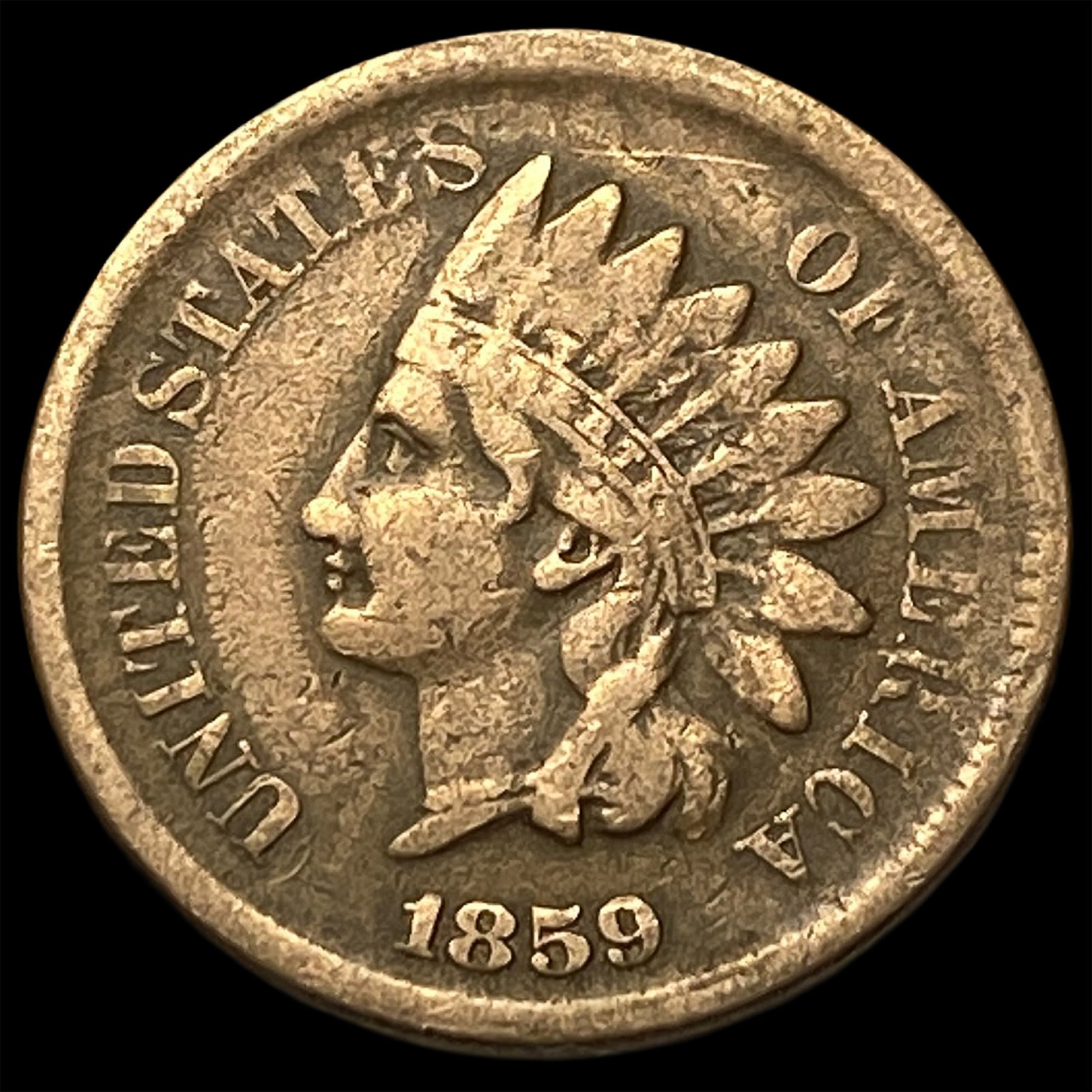 1859 Indian Head Cent NEARLY UNCIRCULATED: 1859 Indian Head Cent NEARLY UNCIRCULATED