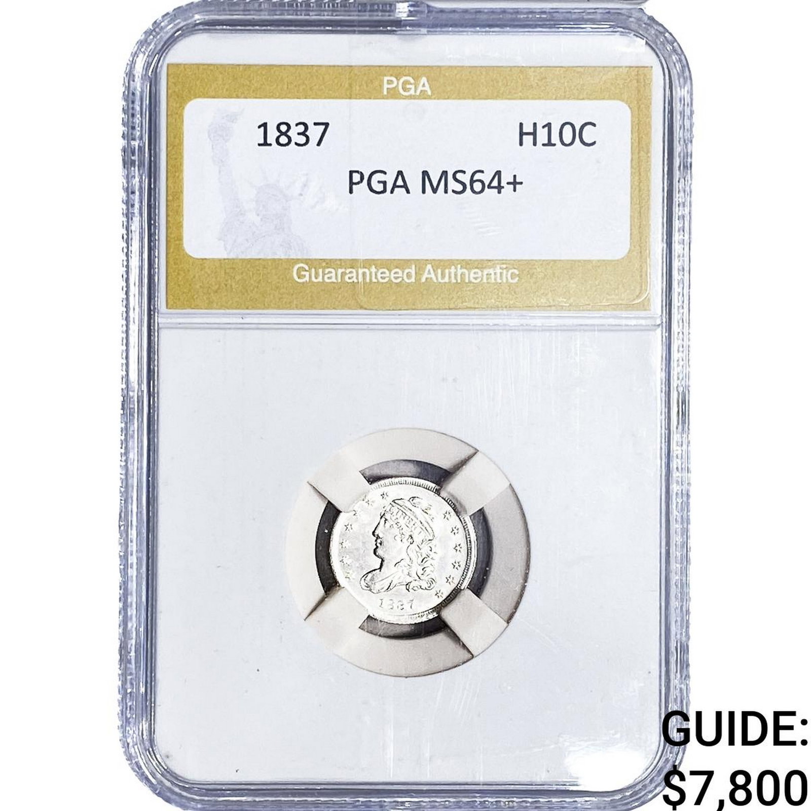 1837 Capped Bust Half Dime PGA MS64+ (1 of 2)