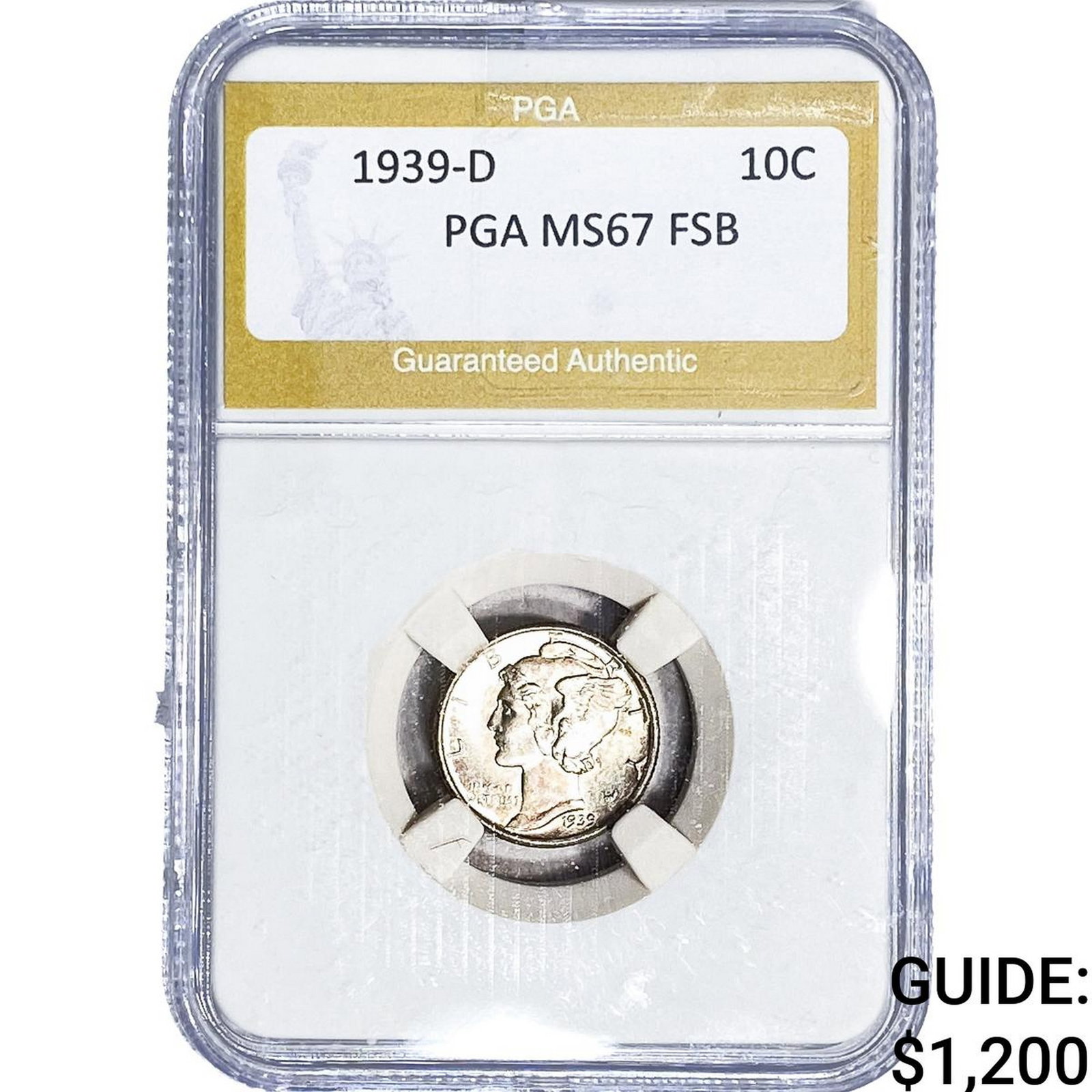 1939-D Mercury Silver Dime PGA MS67FSB (1 of 2)