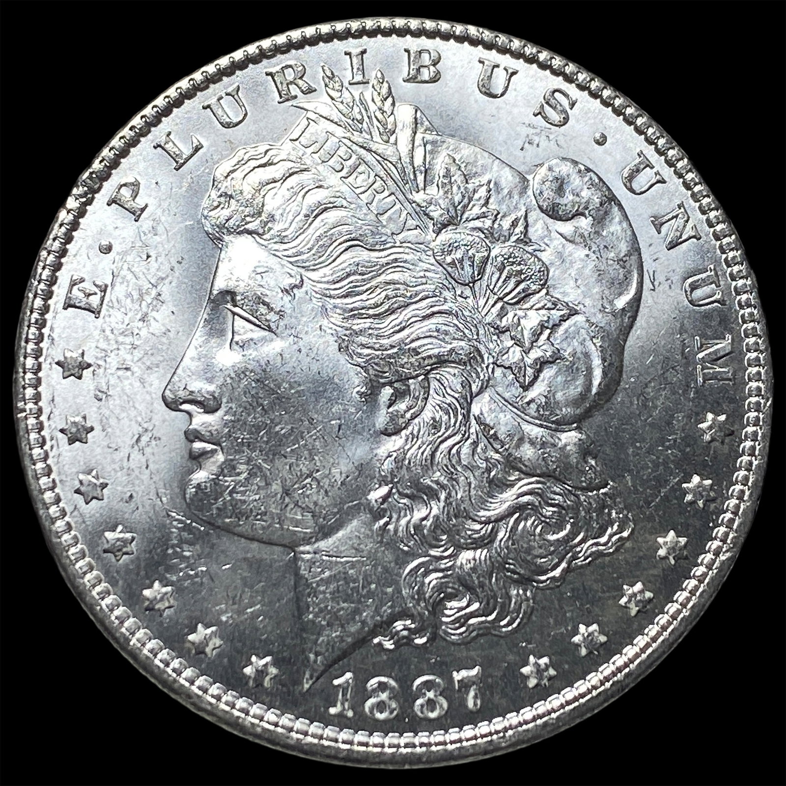 1887 Morgan Silver Dollar GEM BU: 1887 Morgan Silver Dollar GEM BU
