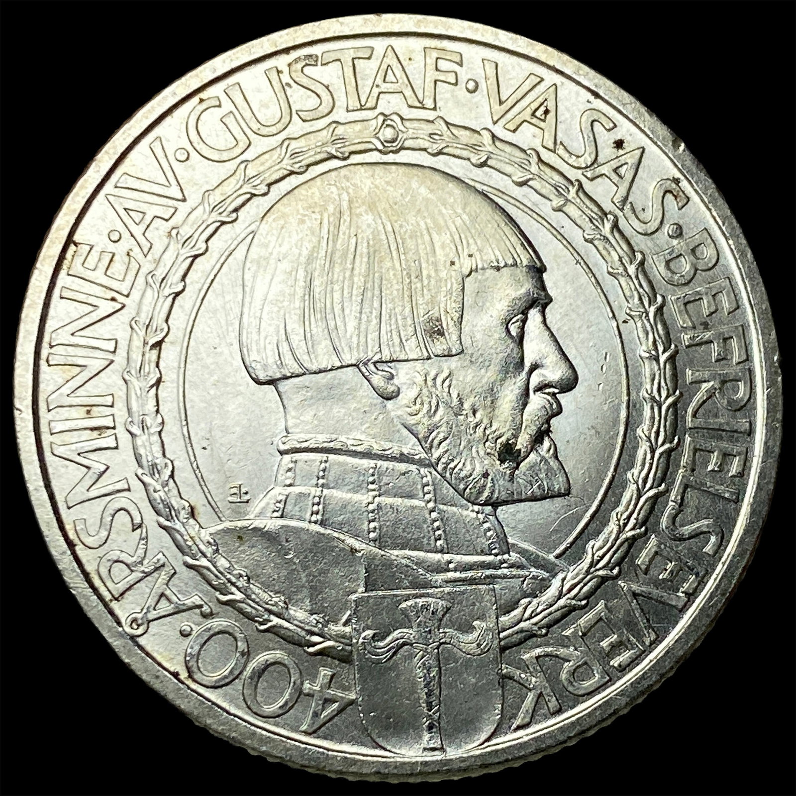 1921 Sweden Silver 2 Kroner UNCIRCULATED: 1921 Sweden Silver 2 Kroner UNCIRCULATED