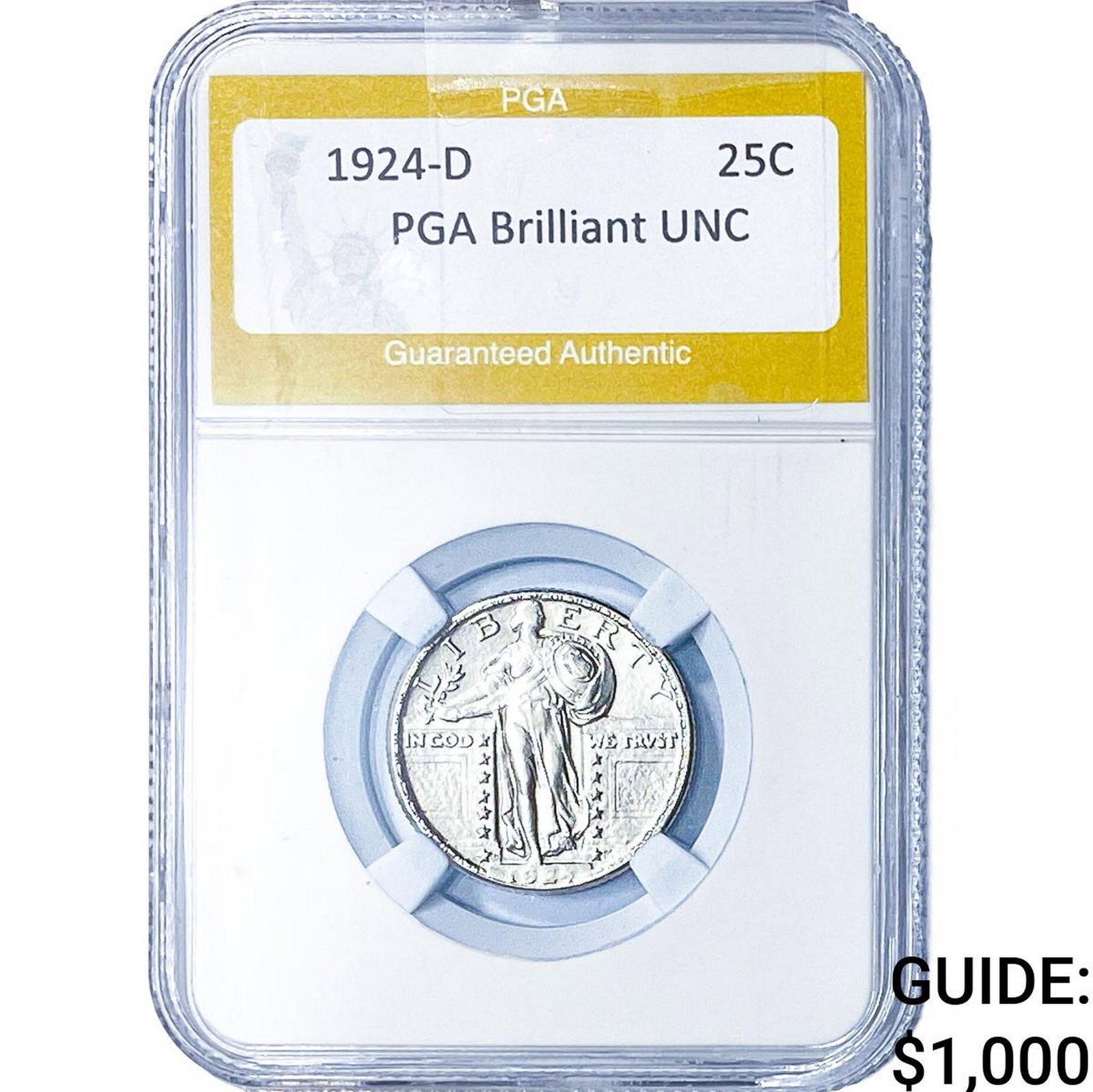 1924-D Standing Liberty Quarter PGA Brilliant UNC (1 of 2)