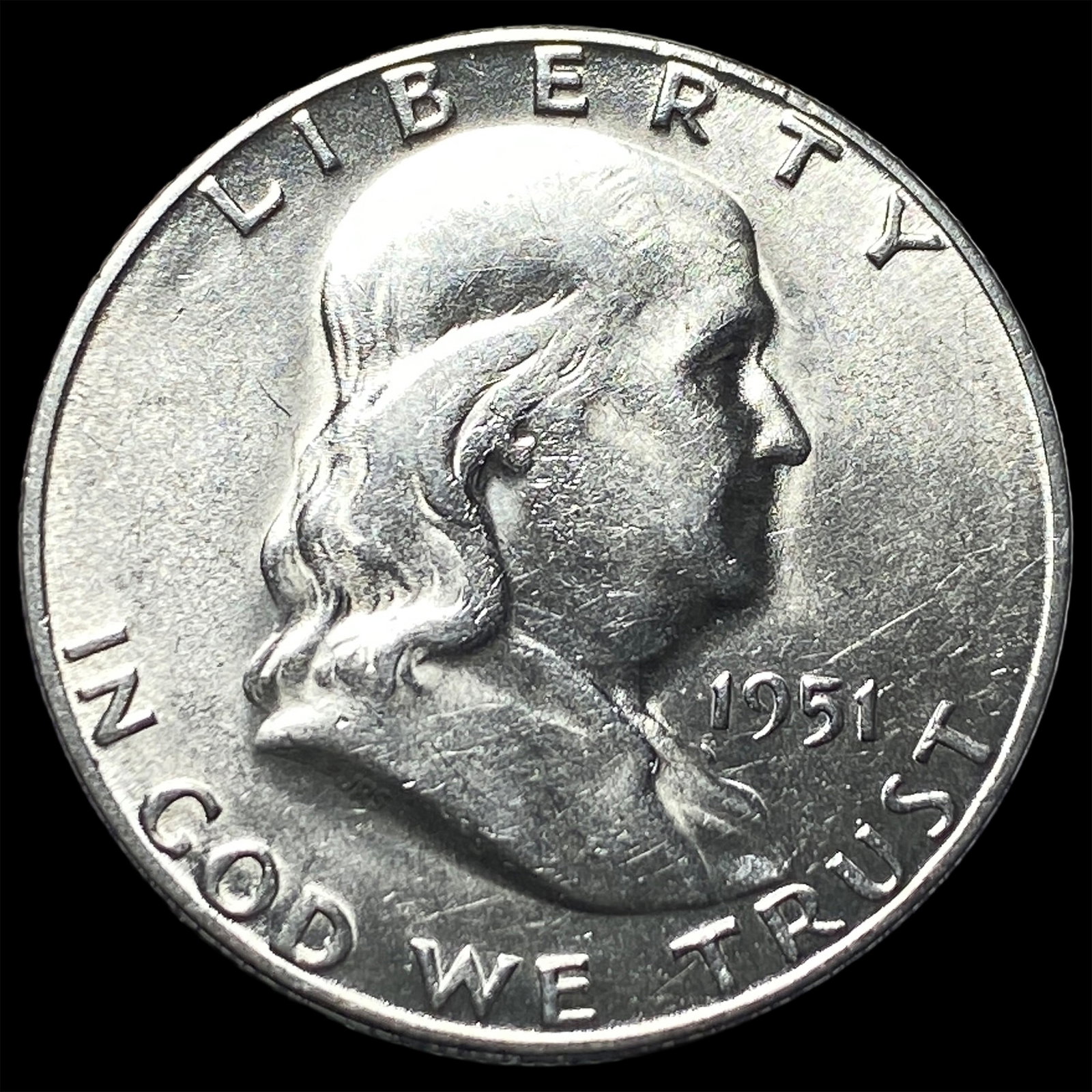 1951-S Silver Franklin Half Dollar CHOICE AU (1 of 2)