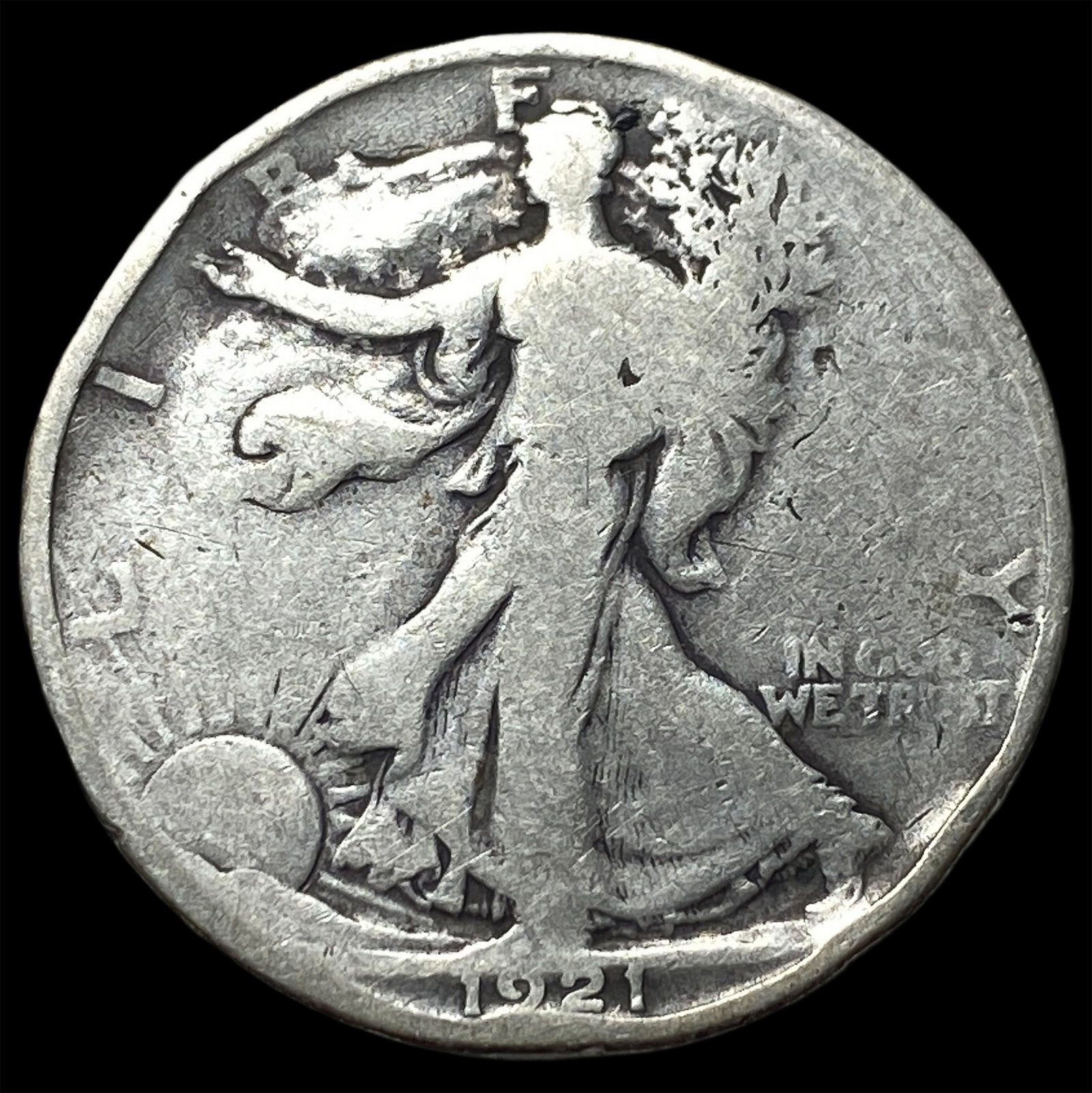 1921 Silver Walking Liberty Half Dollar UNCIRCULATED: 1921 Silver Walking Liberty Half Dollar UNCIRCULATED