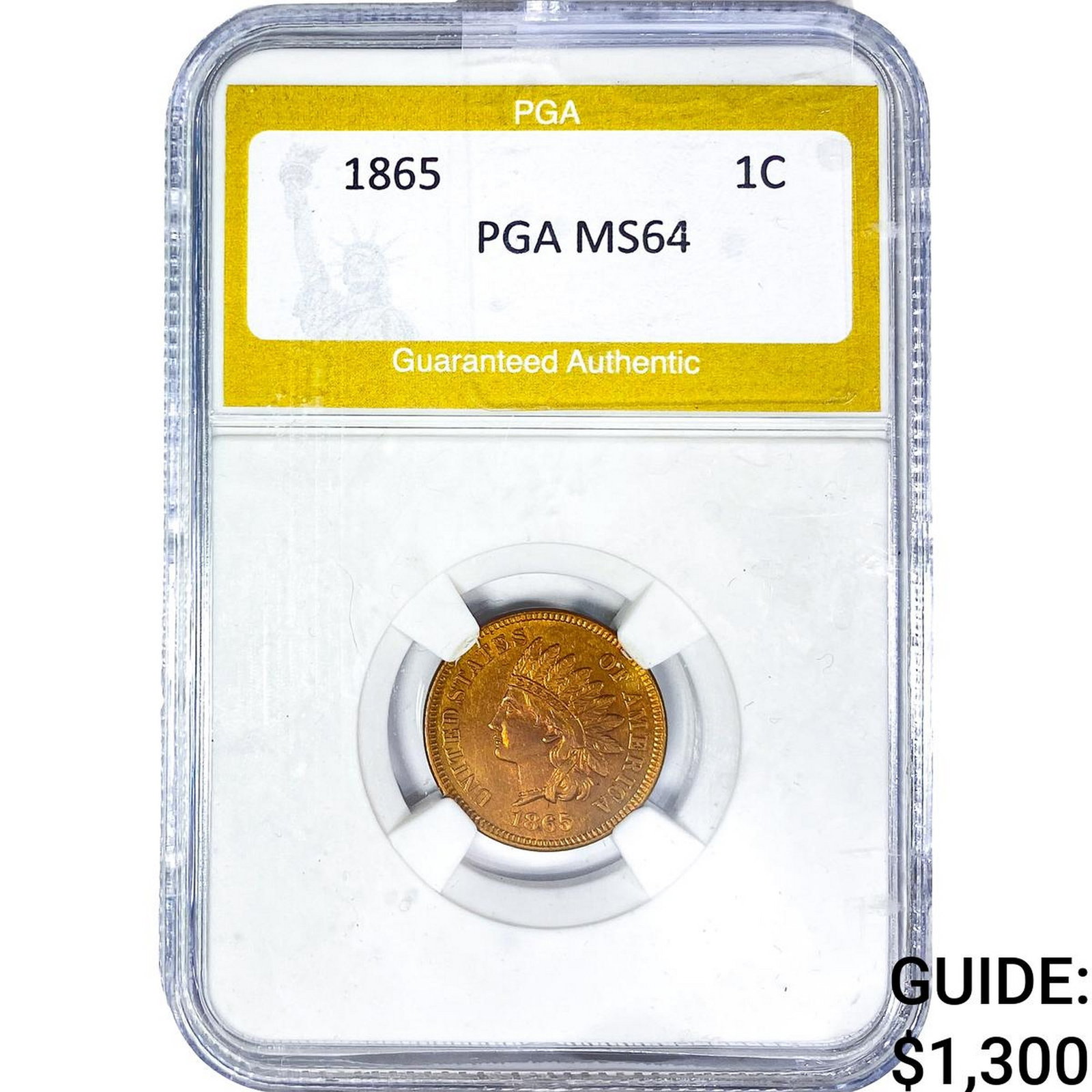 1865 Indian Head Cent PGA MS64: 1865 Indian Head Cent PGA MS64